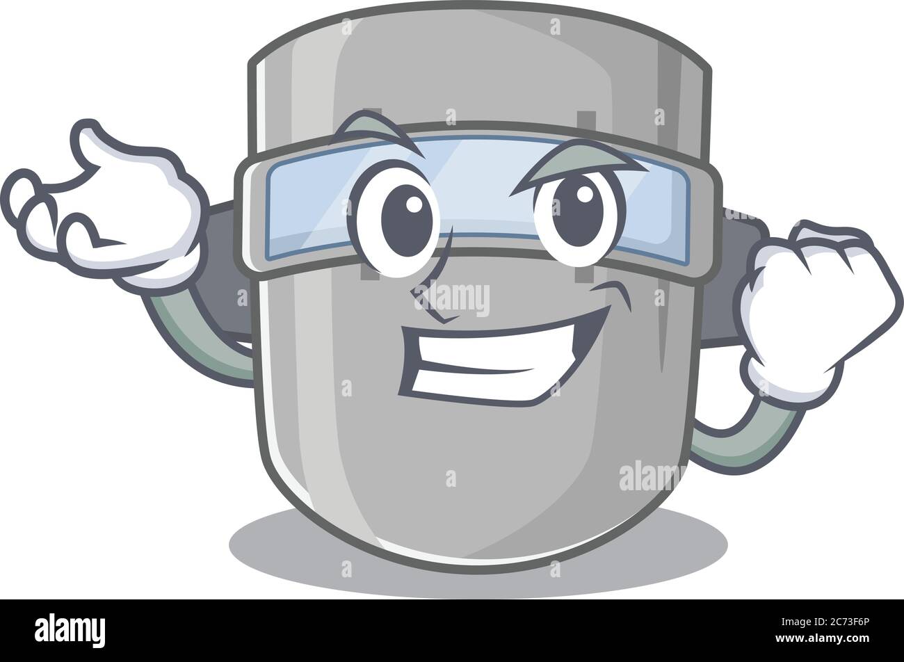 A funny cartoon design concept of welding mask with happy face Stock Vector Image & Art Alamy
