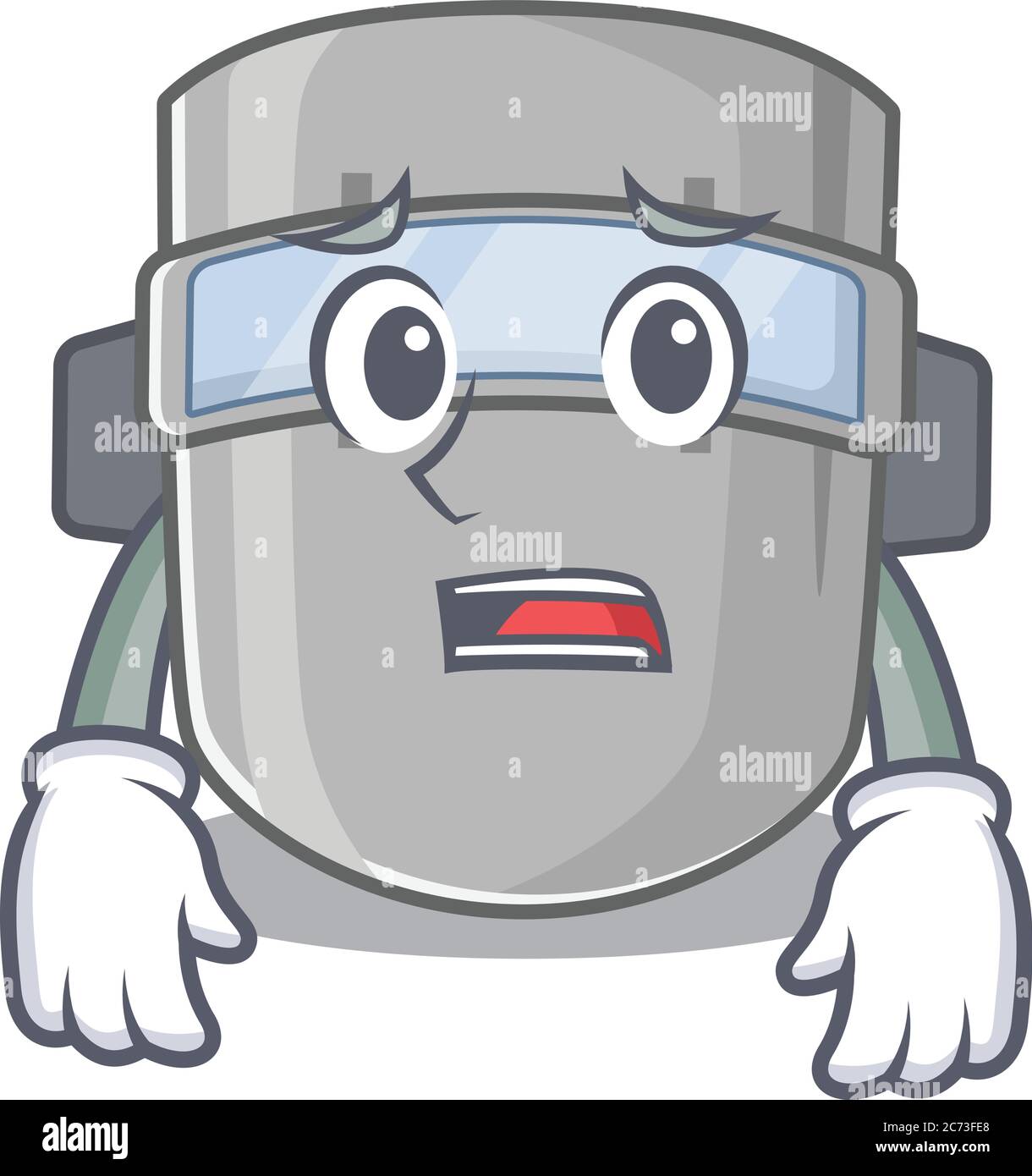 Cartoon design style of welding mask having worried face Stock Vector Image & Art Alamy