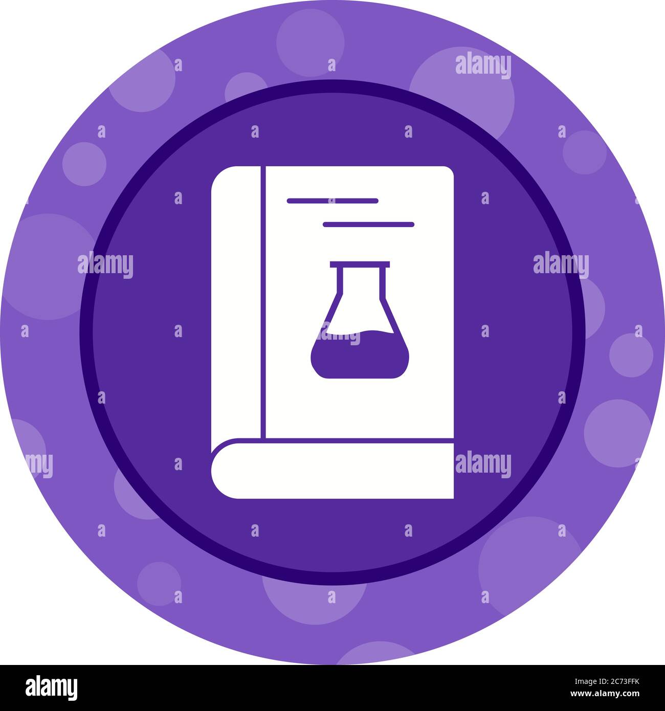 Unique Chemistry Book Vector Glyph Icon Stock Vector
