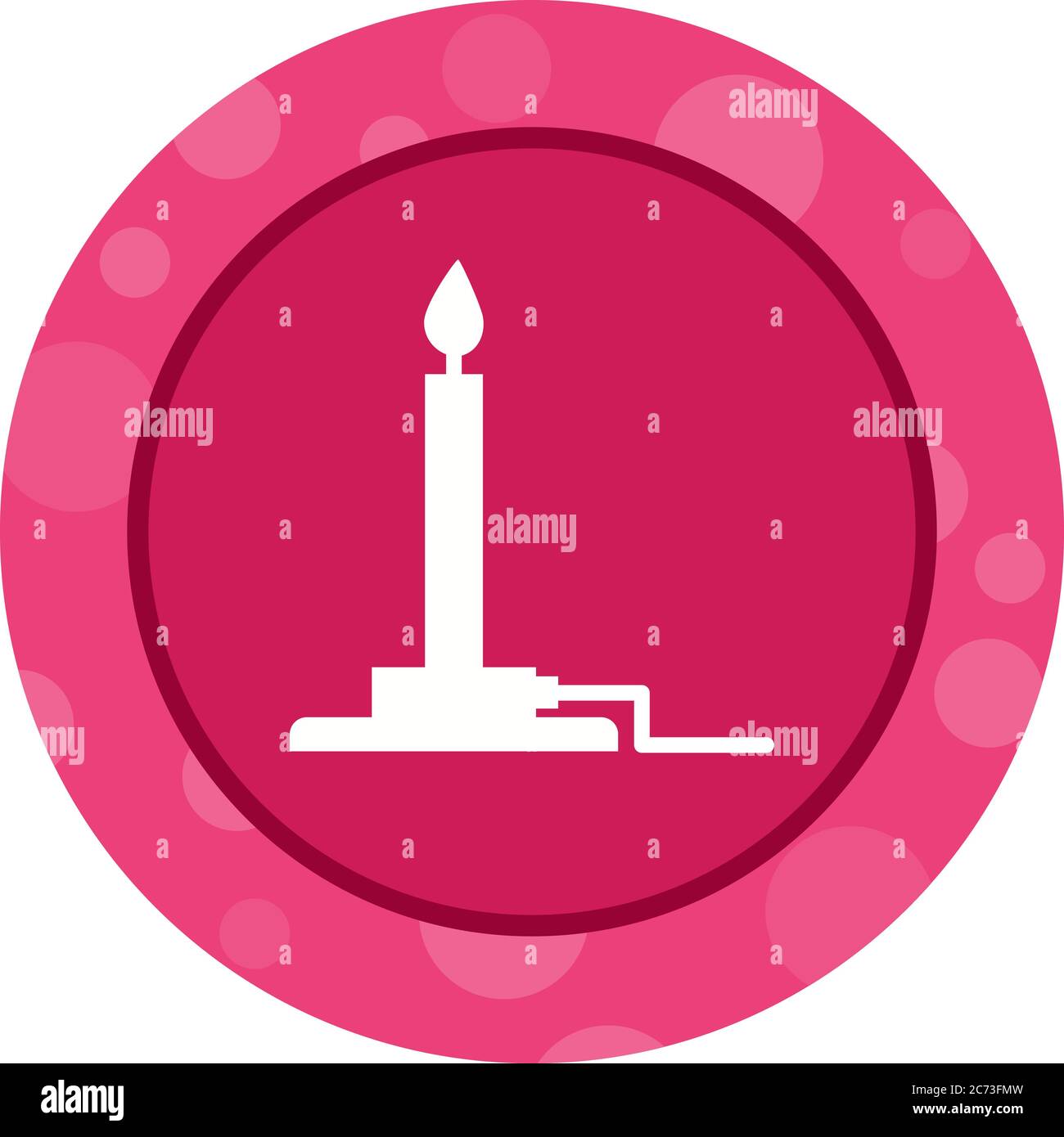 Unique Bunsen Burner Vector Glyph Icon Stock Vector