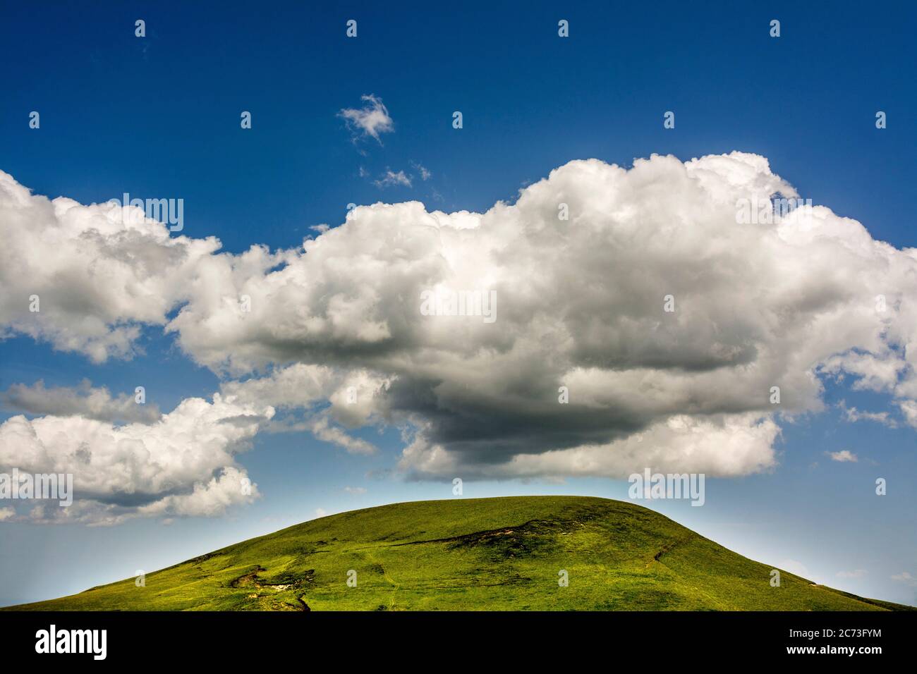 Cloudy sky and mountain, Auvergne-Rhone-Alpes, France Stock Photo