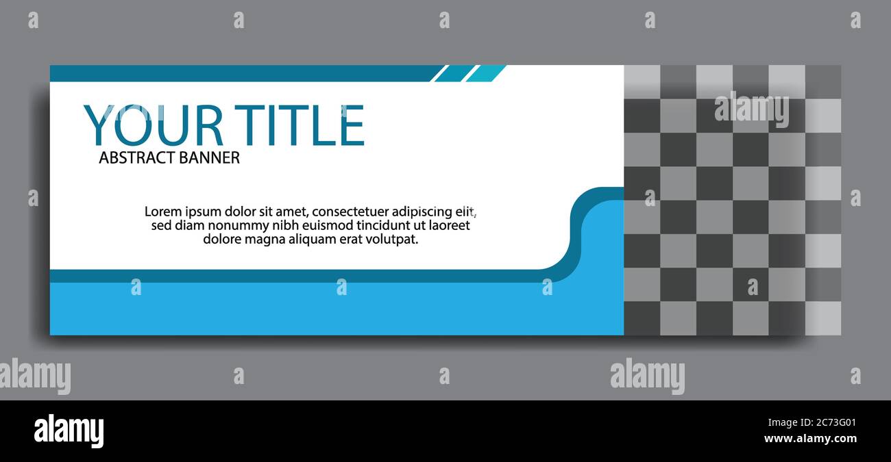 Standard size elegant blue web banners for sale. background for photo layout. Design template vector Stock Vector