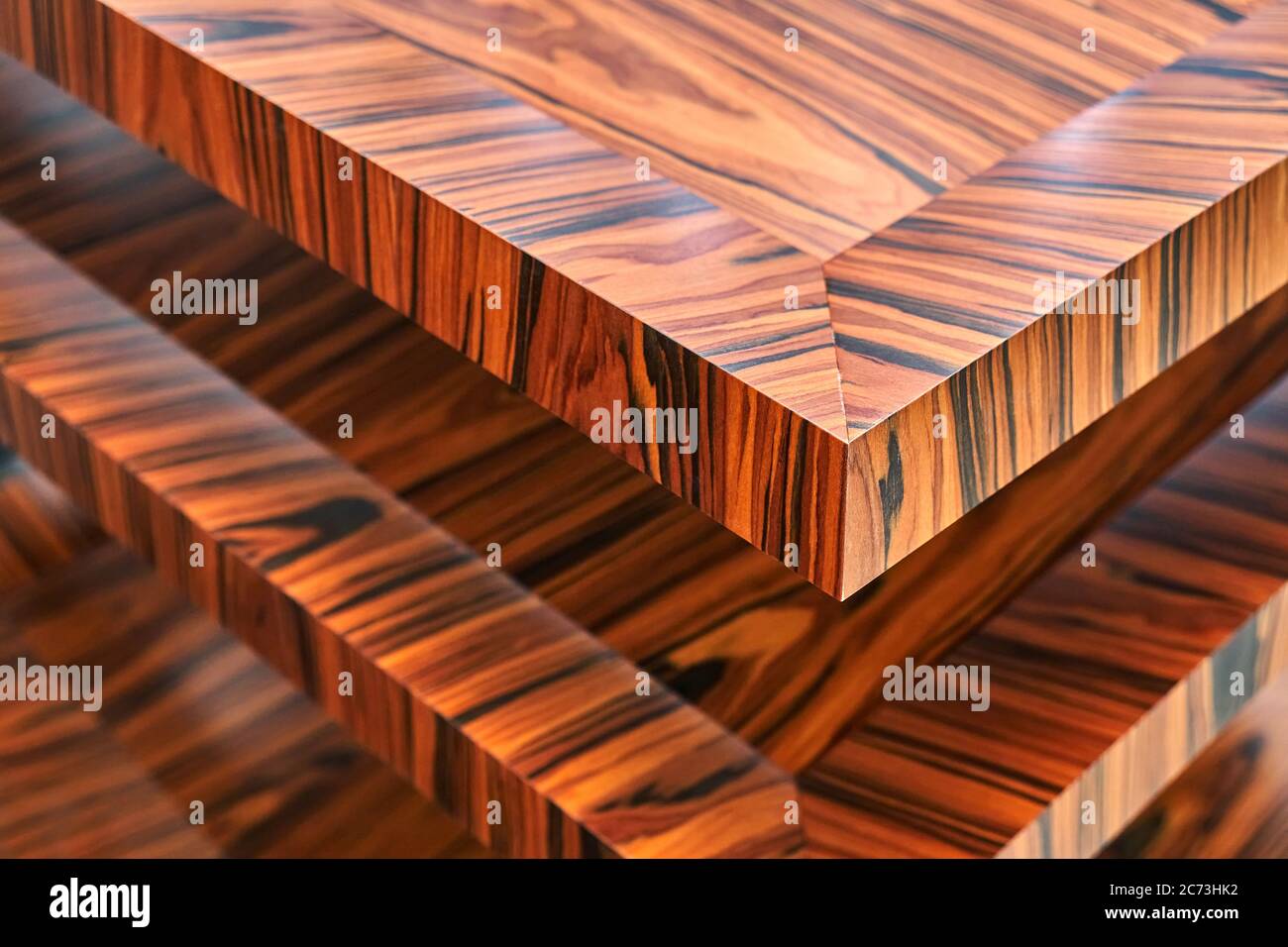 Wooden wall panels. Rosewood fineline veneer wall panels in the spray ...