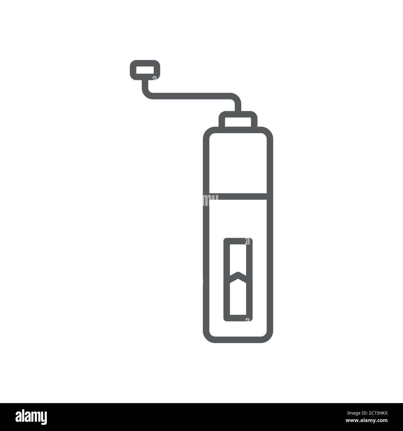 Coffee grinder vector icon symbol isolated on white background Stock Vector