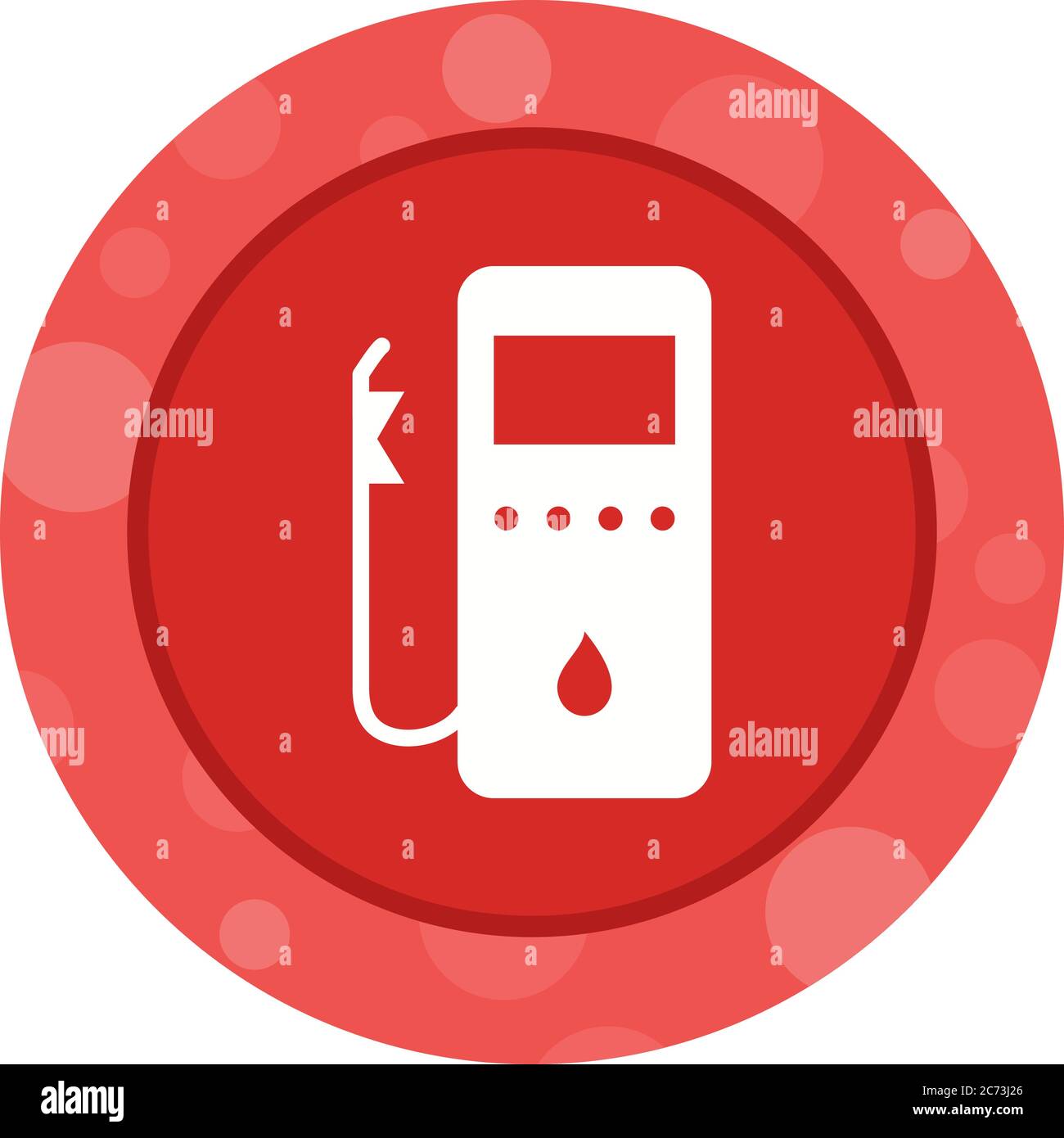 Unique Gas Station Vector Glyph Icon Stock Vector