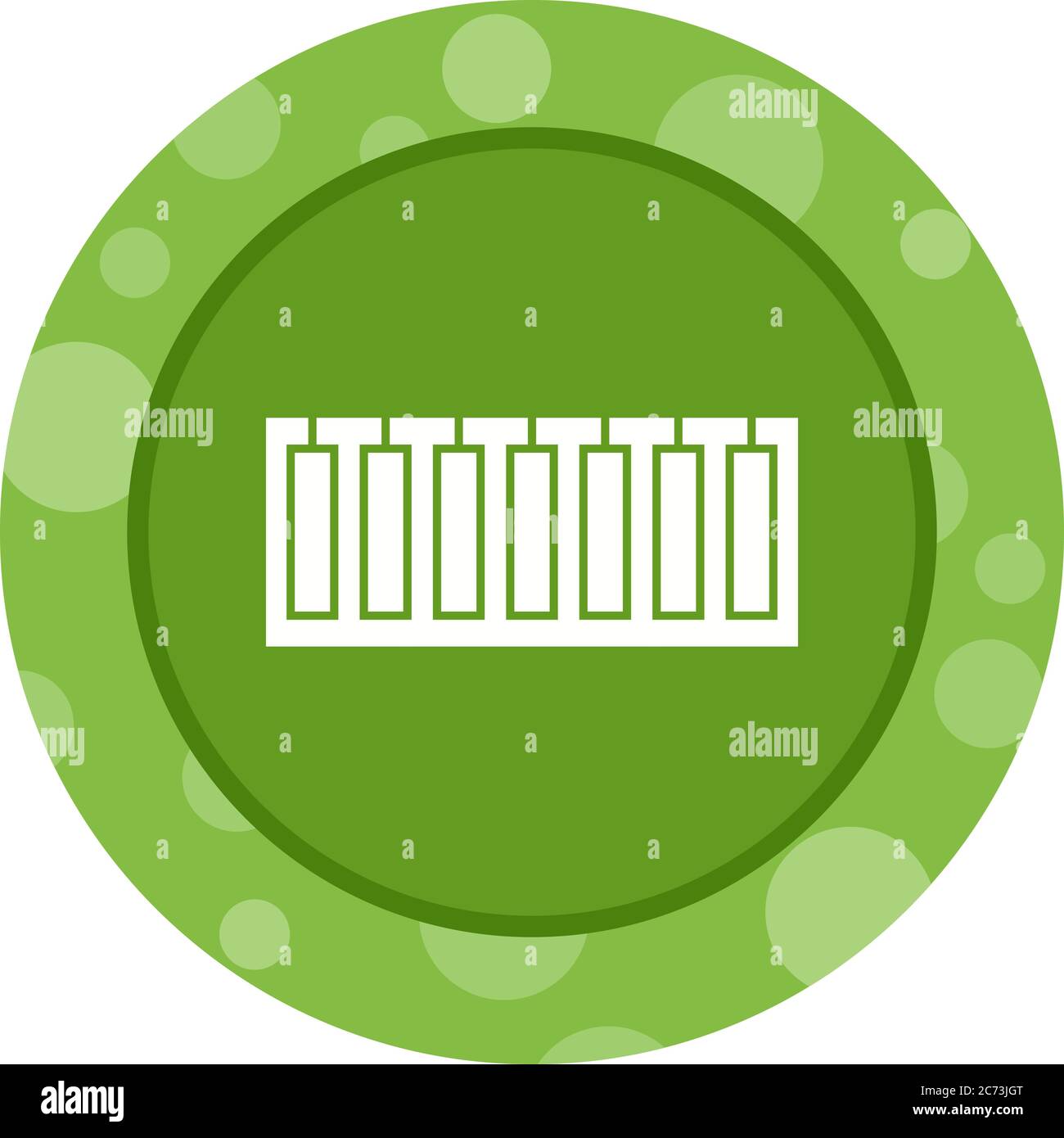 Unique Piano Keys Vector Glyph Icon Stock Vector