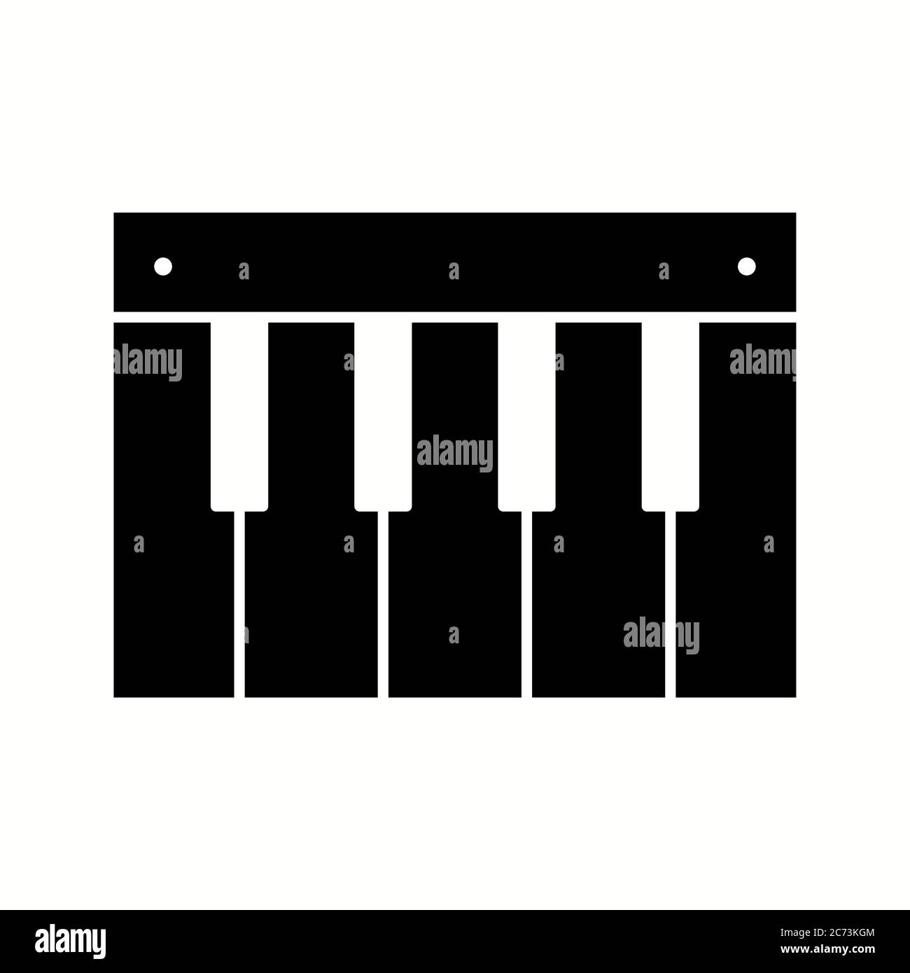 Unique Piano Vector Glyph Icon Stock Vector