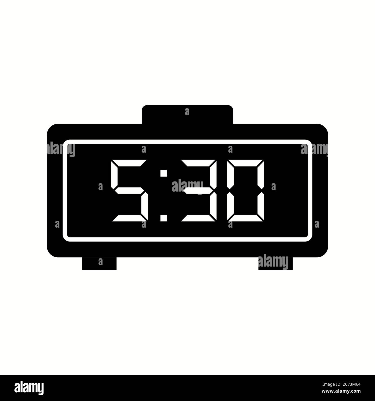 Unique Digital Clock Glyph Vector Icon Stock Vector Image & Art - Alamy