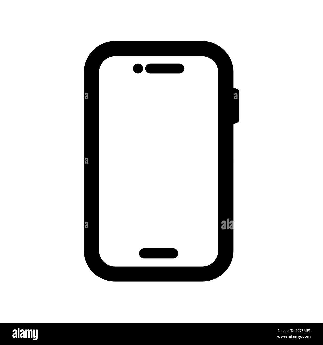 Unique Smartphone Glyph Vector Icon Stock Vector