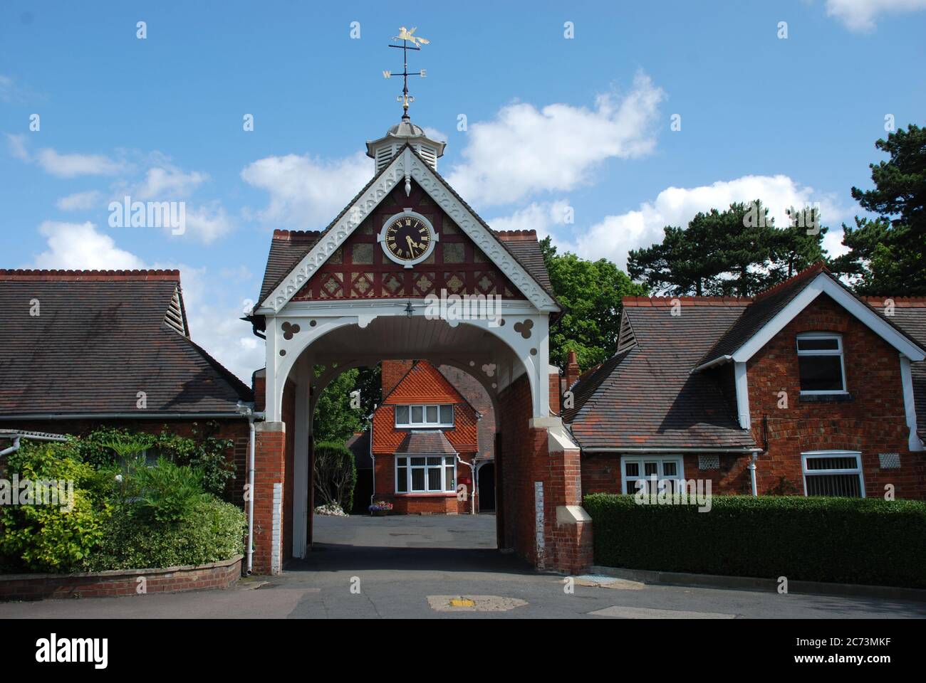 The Stable Yard and Gatehouse at Bletchley Park, Buckinghamshire Stock