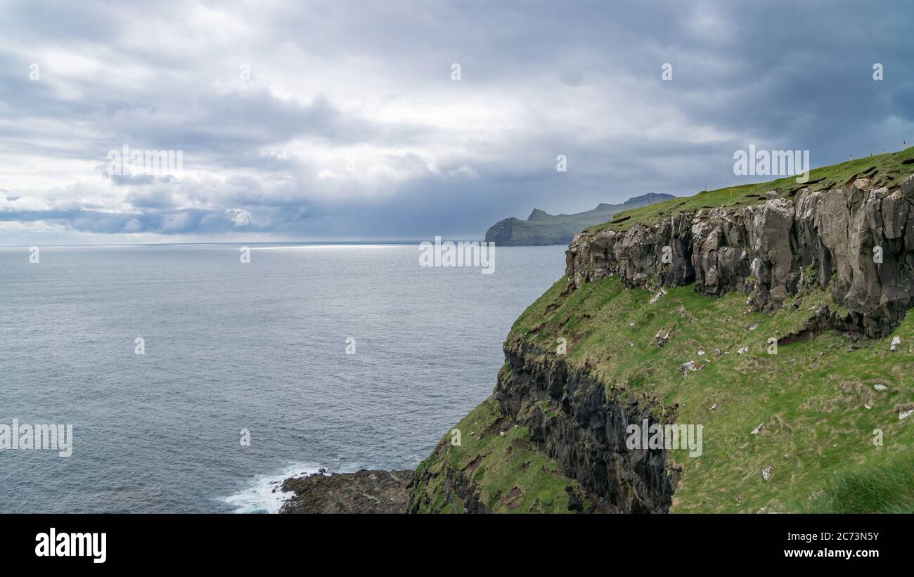 Dramatic Landscape On Faroe Islands The Nature Of The Faroe Islands In 
