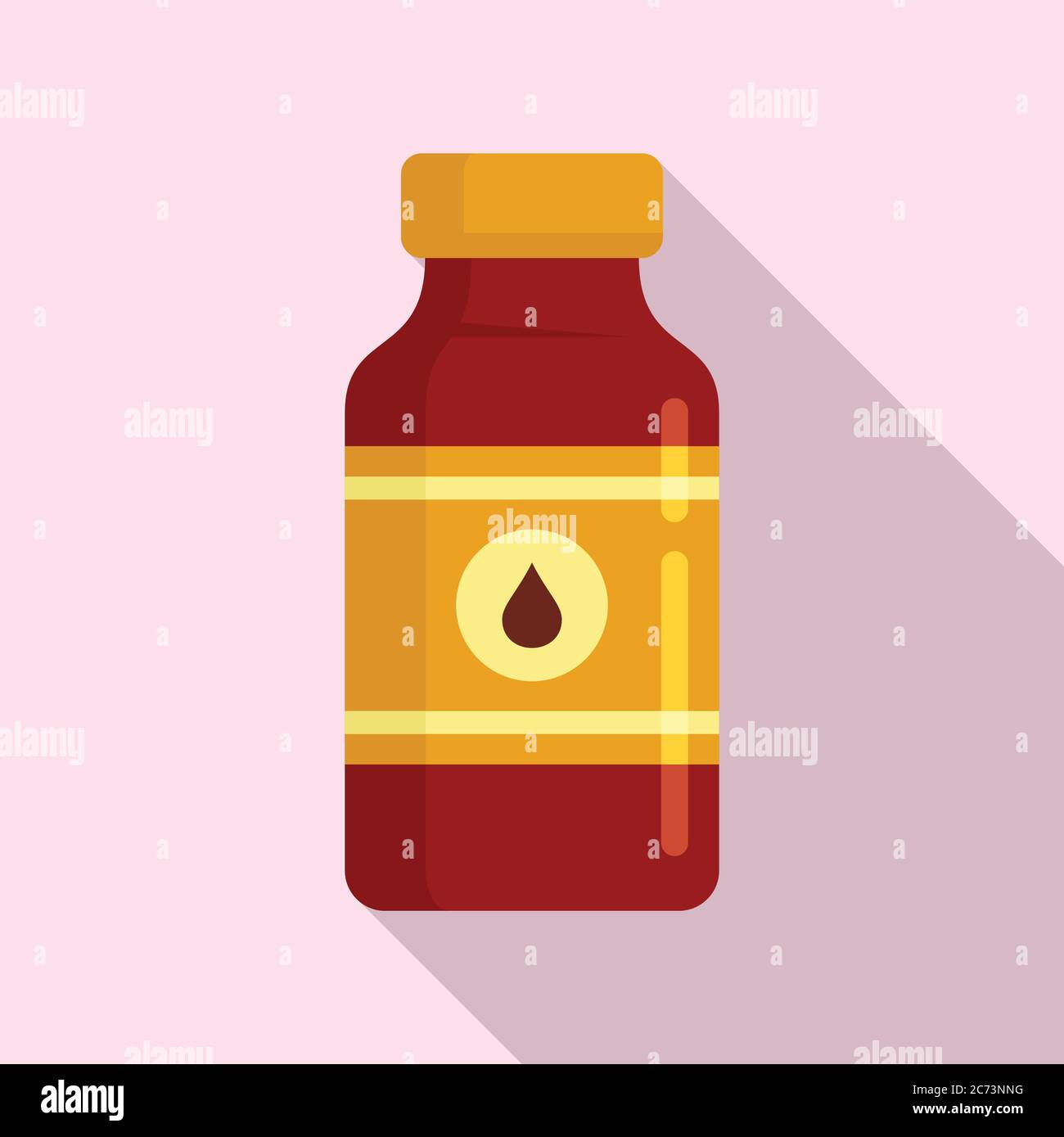Pharmacist cough syrup icon. Flat illustration of pharmacist cough