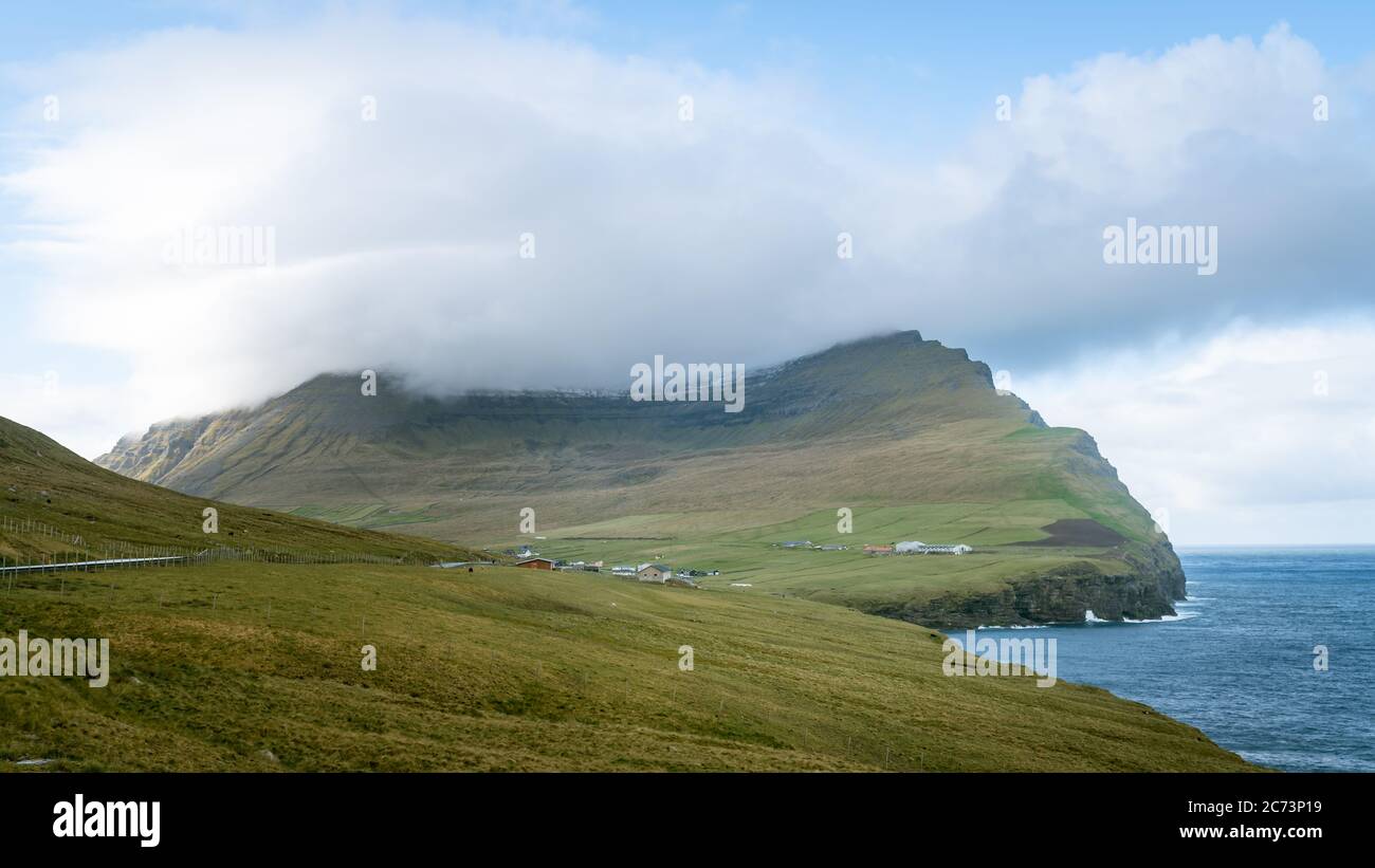 Dramatic Landscape On Faroe Islands The Nature Of The Faroe Islands In 