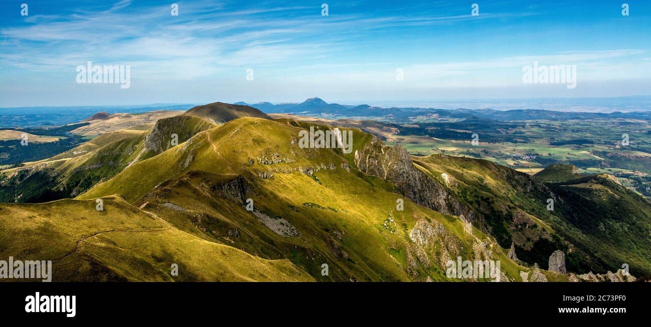 Monts Dore, Sancy mountains. Auvergne volcanoes natural park. Puy-de-Dome. Auvergne-Rhone-Alpes. France Stock Photo