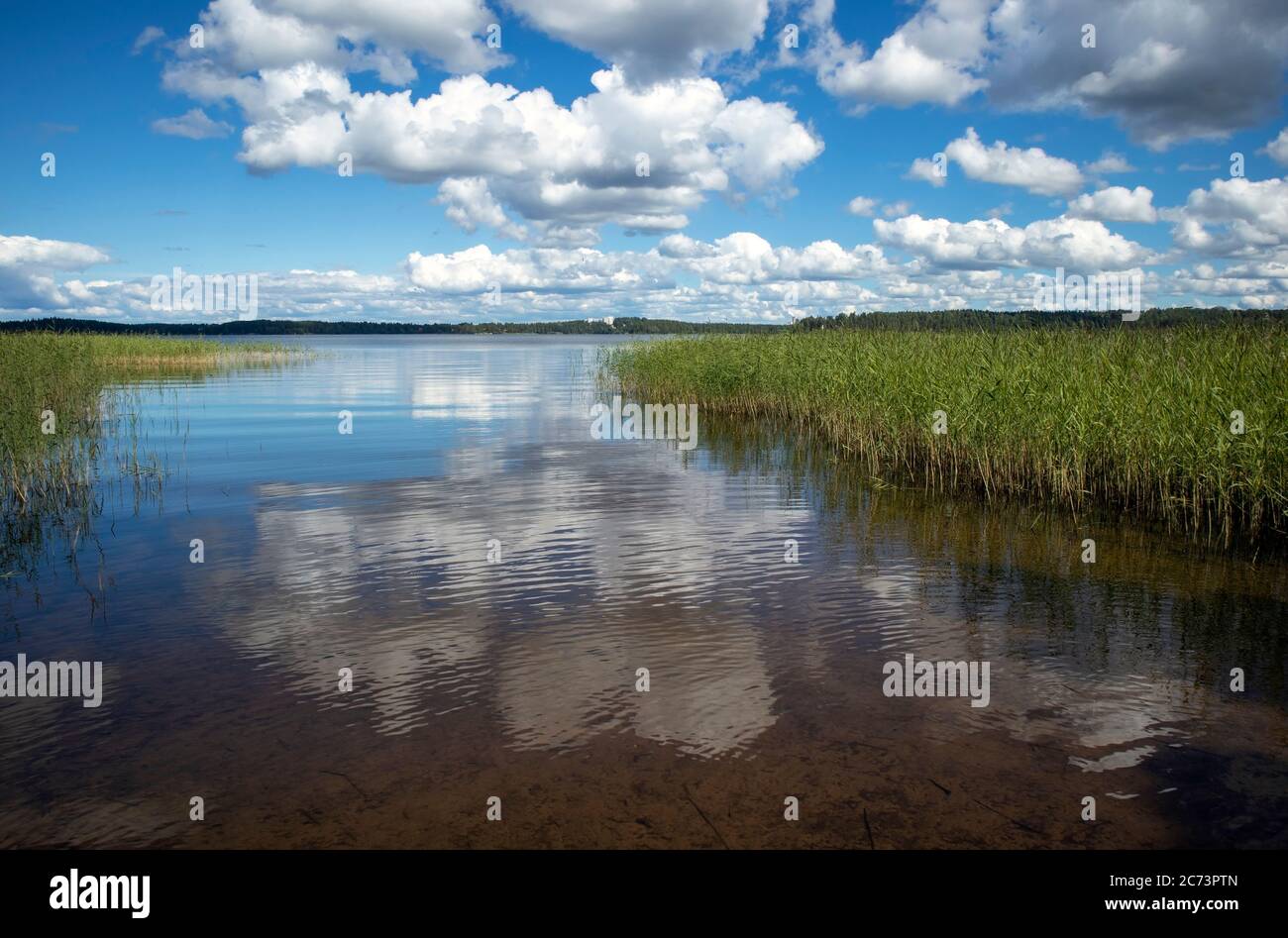 Lake Saimaa scenery in Lappeenranta, Finland Stock Photo