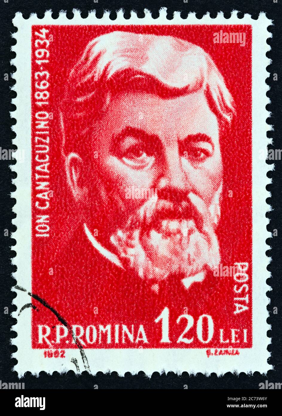ROMANIA - CIRCA 1962: A stamp printed in Romania shows Ion Cantacuzino, bacteriologist, circa 1962. Stock Photo