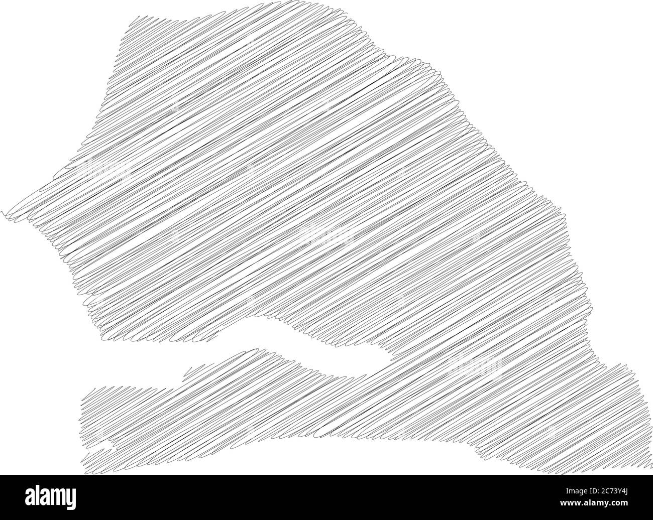 Senegal - solid black silhouette map of country area. Simple flat ...