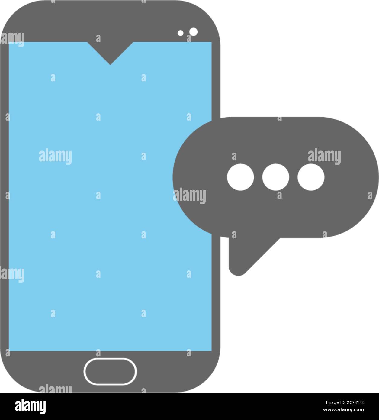 Smartphone bubble chat logo icon vector template Stock Vector