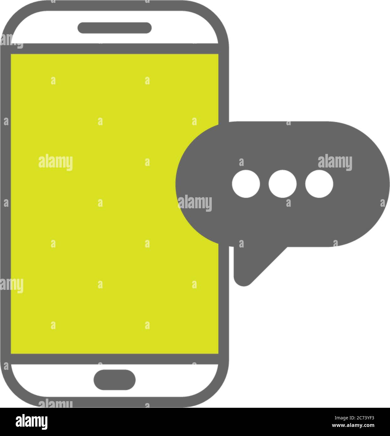 Smartphone bubble chat logo icon vector template Stock Vector