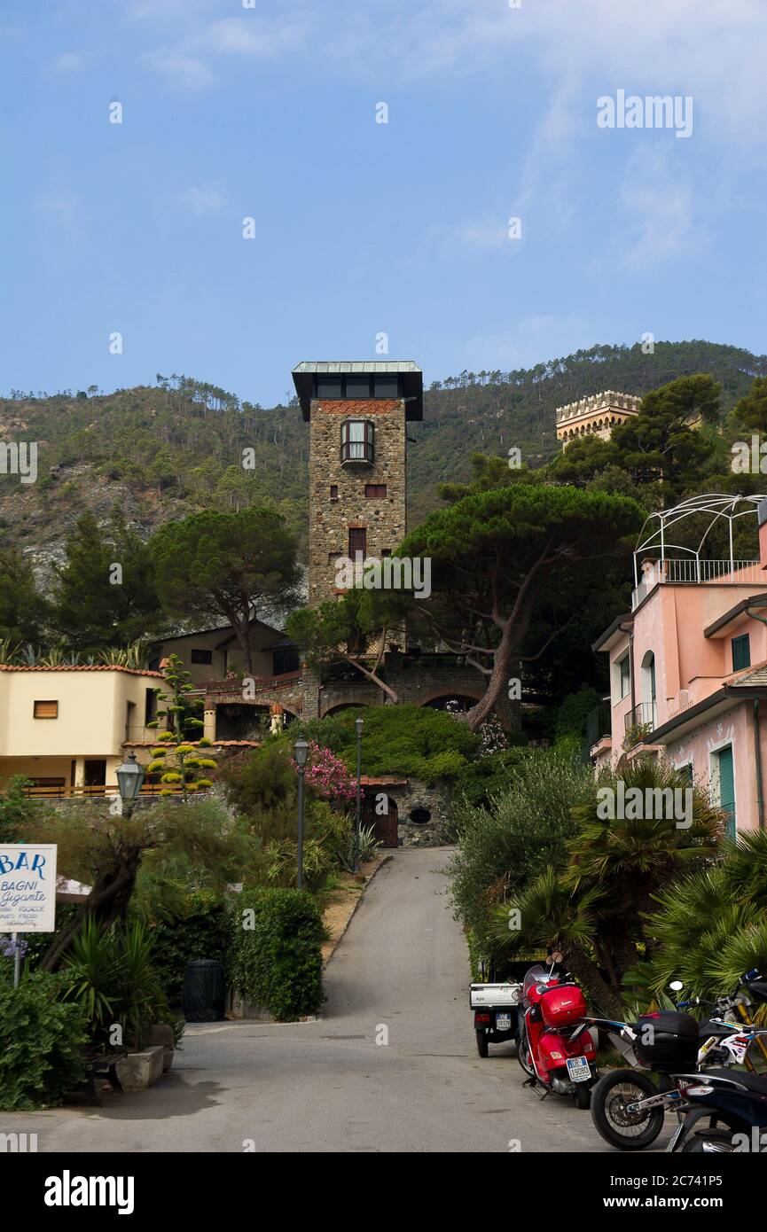 Europe, Italy, Liguria, Ligurian, La Spezia, Monterosso, Cinque Terre town. Stock Photo