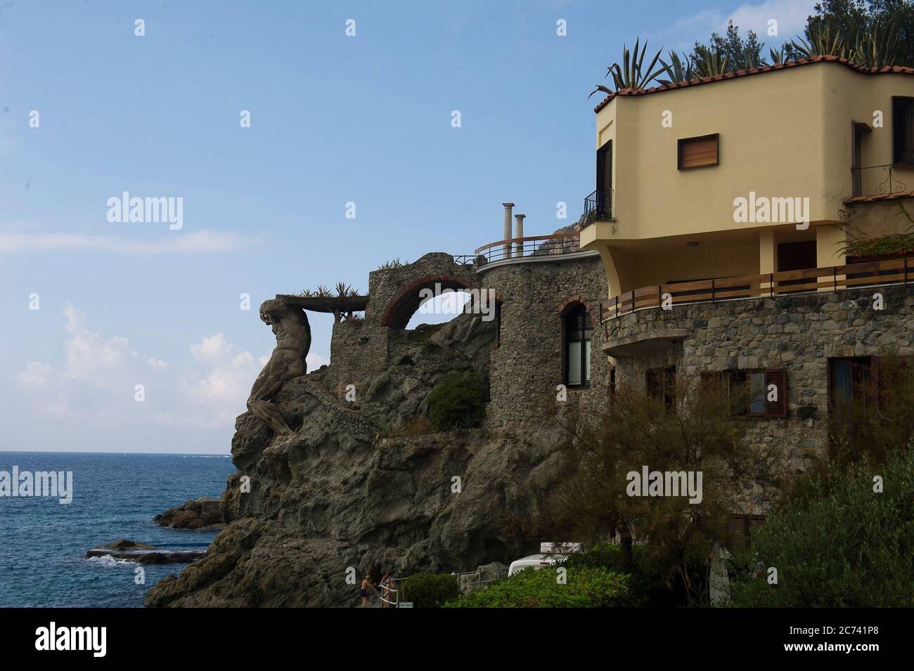 Europe, Italy, Liguria, Ligurian, La Spezia, Monterosso, Cinque Terre town. Stock Photo