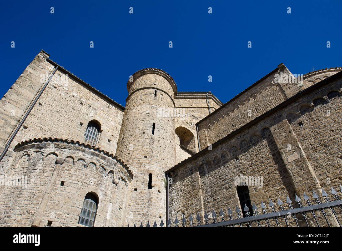 Italy, Basilicata, Acerenza, the Cathedral of Acerenza, dedicated to Santa Maria Assunta and San Canio Bishop in the Romanesque-Gothic style of the 13th chentury ad. Stock Photo