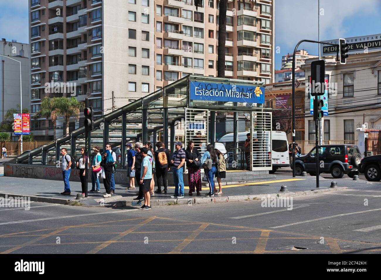 The train station in Vina del Mar, Chile Stock Photo