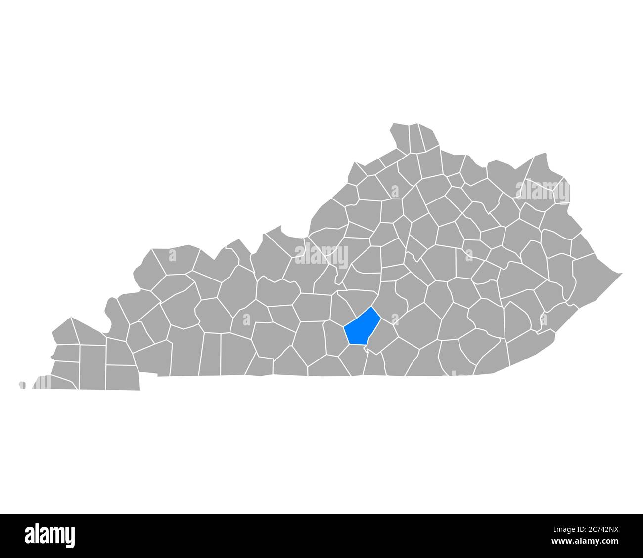 Map of Adair in Kentucky Stock Photo Alamy