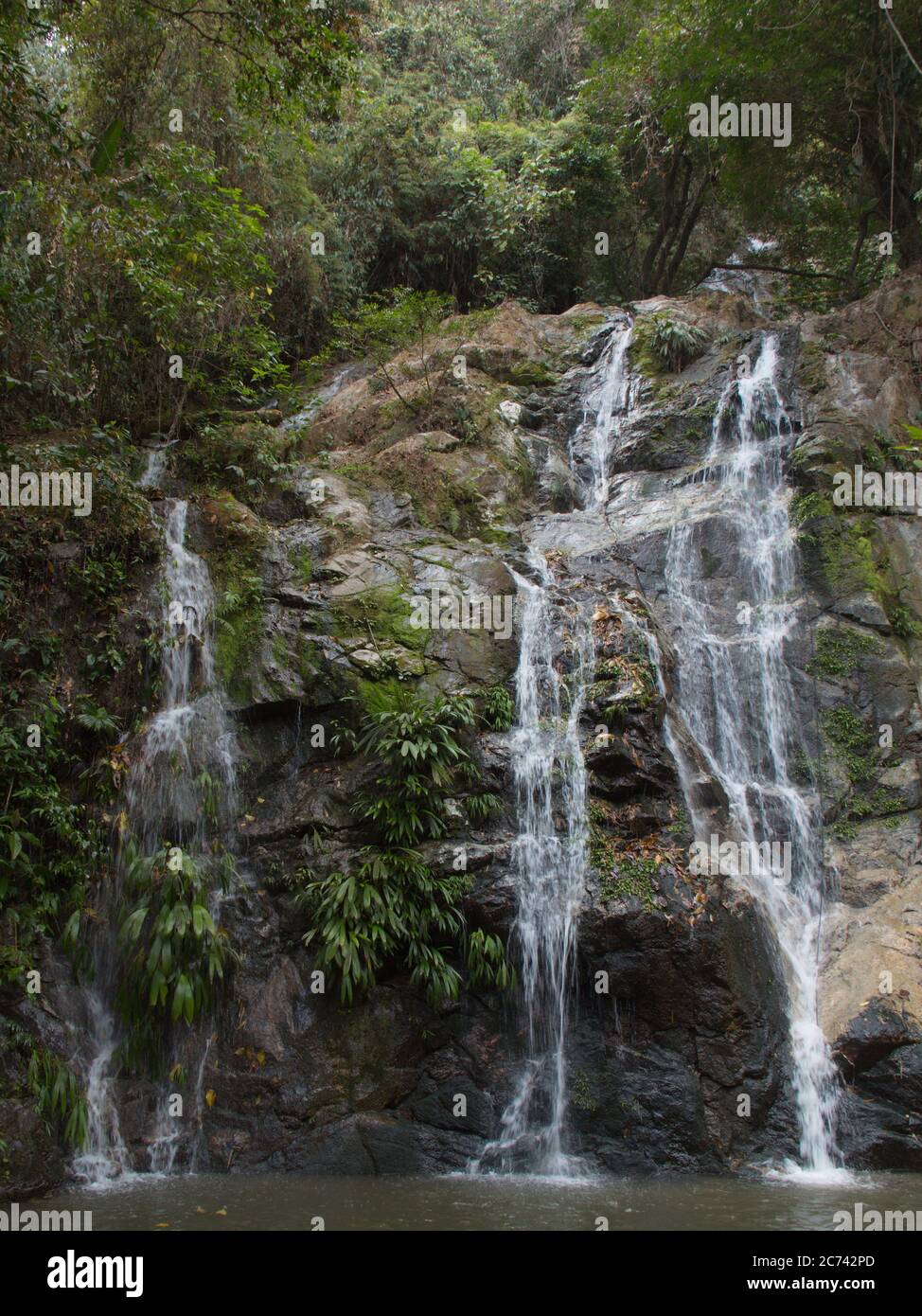 Lower fall of Marinka waterfalls near Minca in Colombia Stock Photo Alamy
