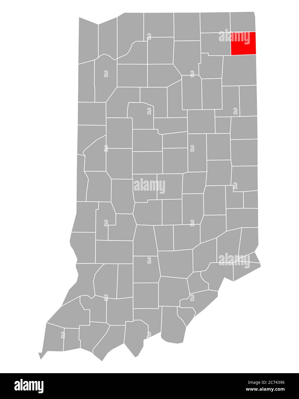 Map of DeKalb in Indiana Stock Photo Alamy