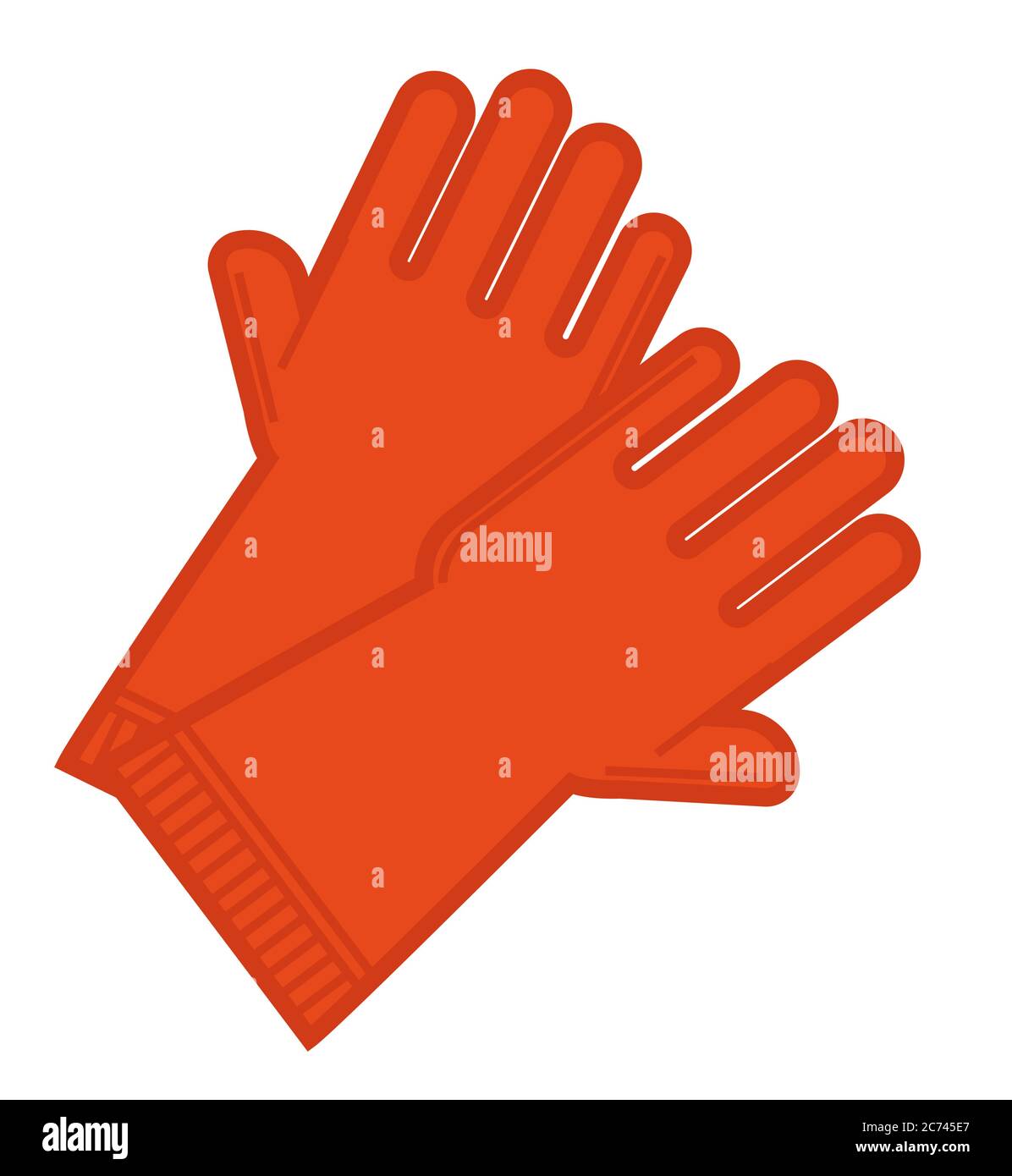 Rubber gloves for gardening or cleaning at home Stock Vector