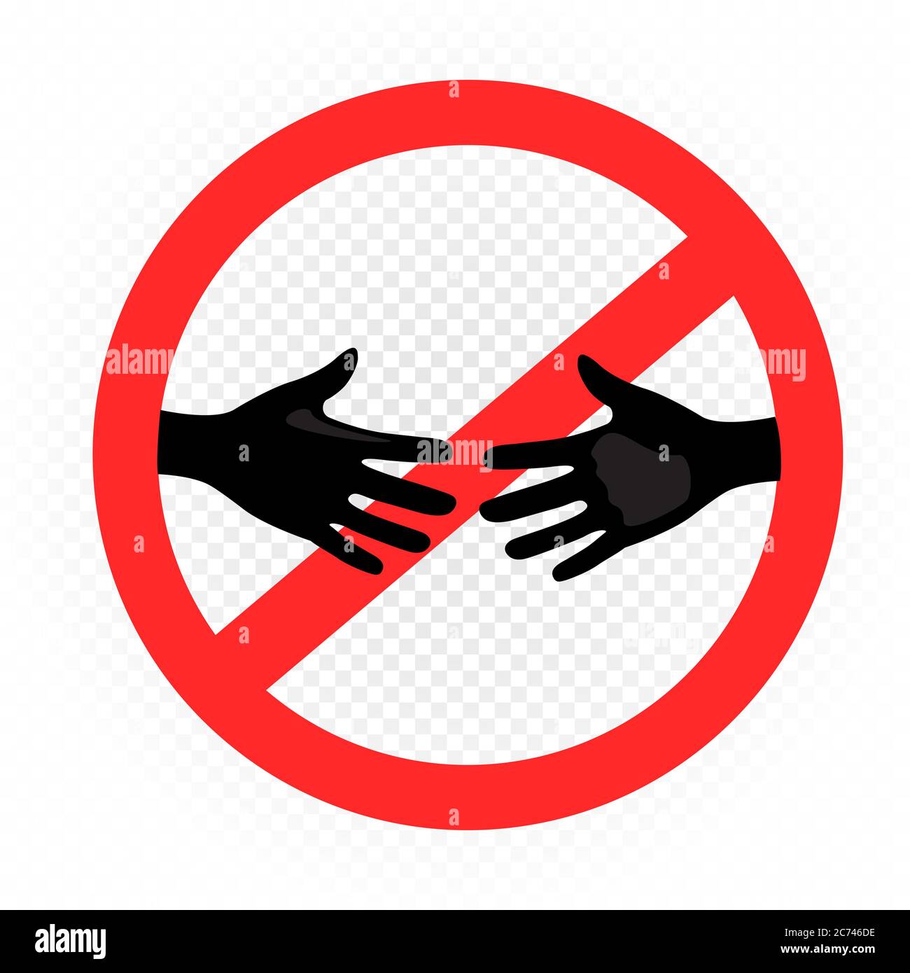 no handshake sign symbol Stock Vector