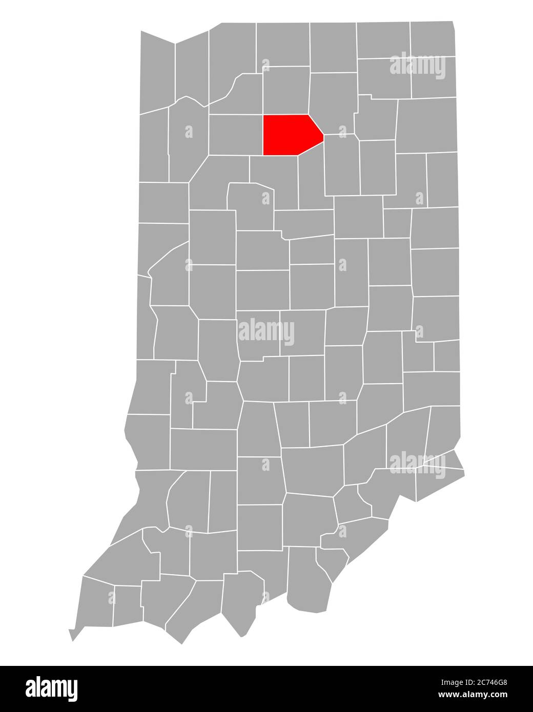 Map of Fulton in Indiana Stock Photo Alamy