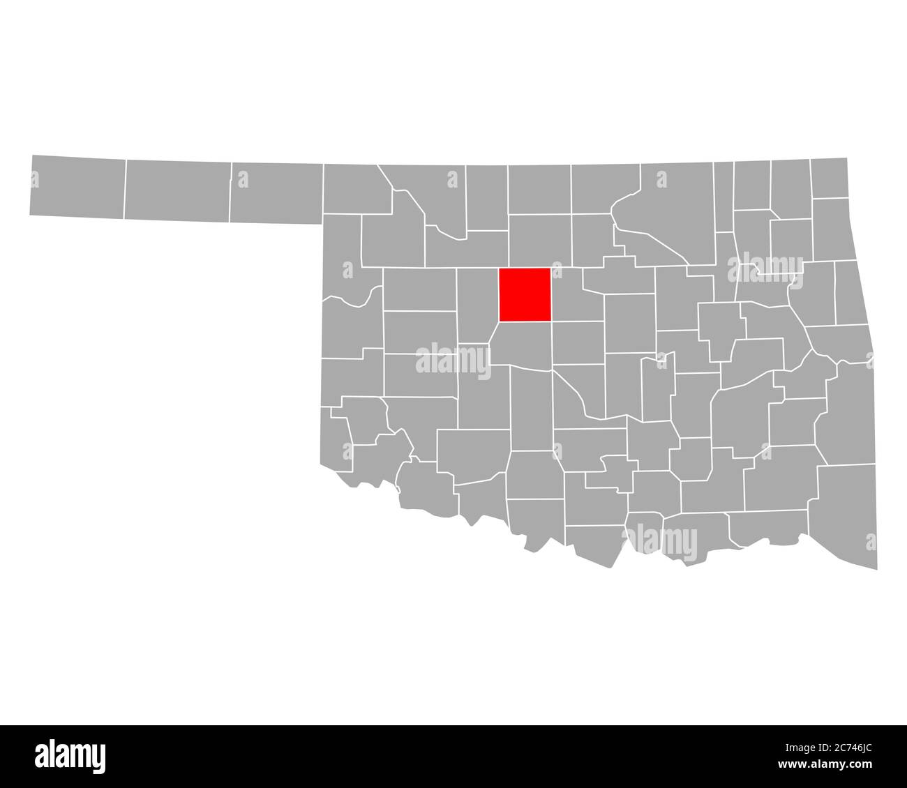 Map of Kingfisher in Oklahoma Stock Photo Alamy