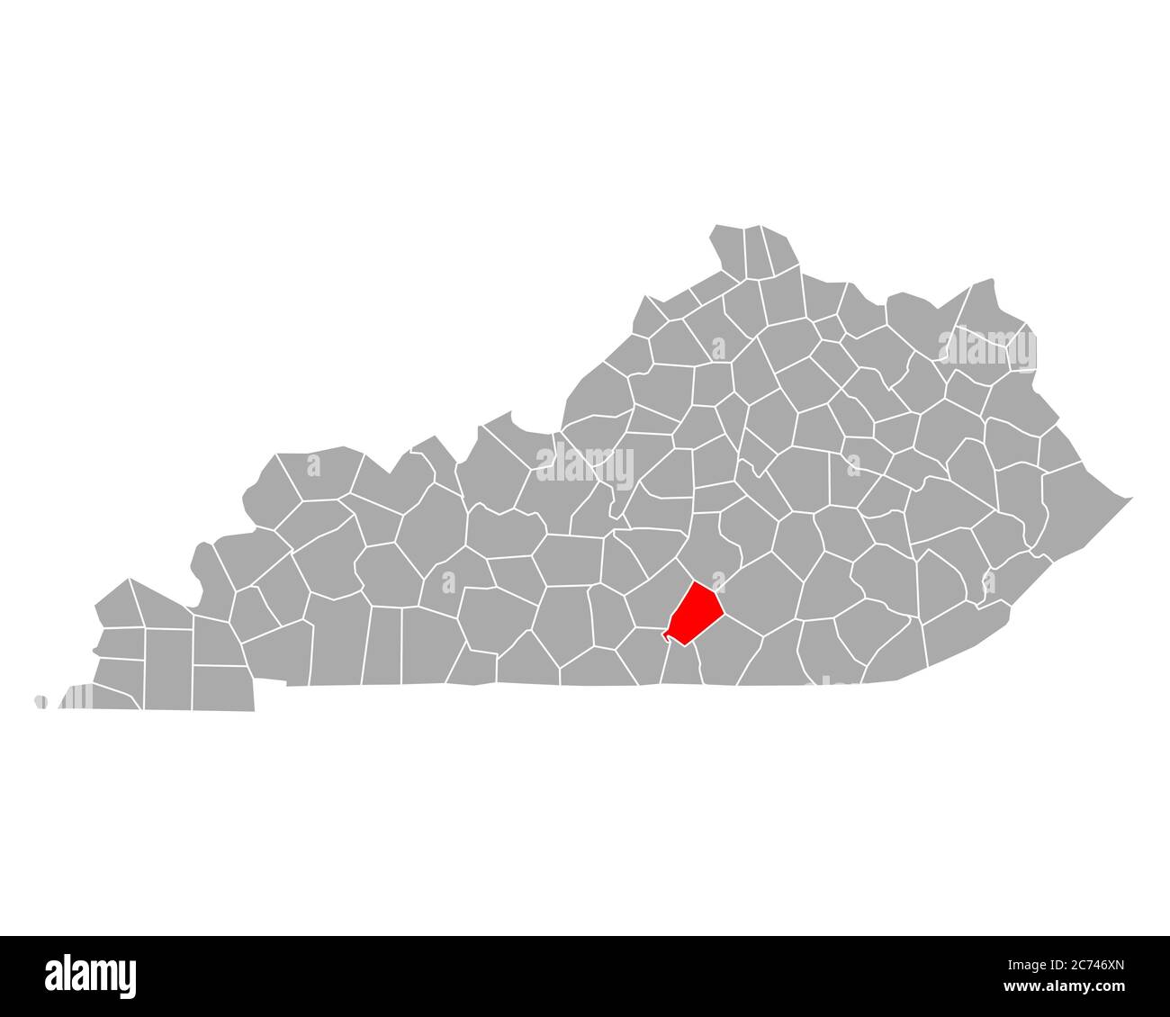 Map of Russell in Kentucky Stock Photo Alamy