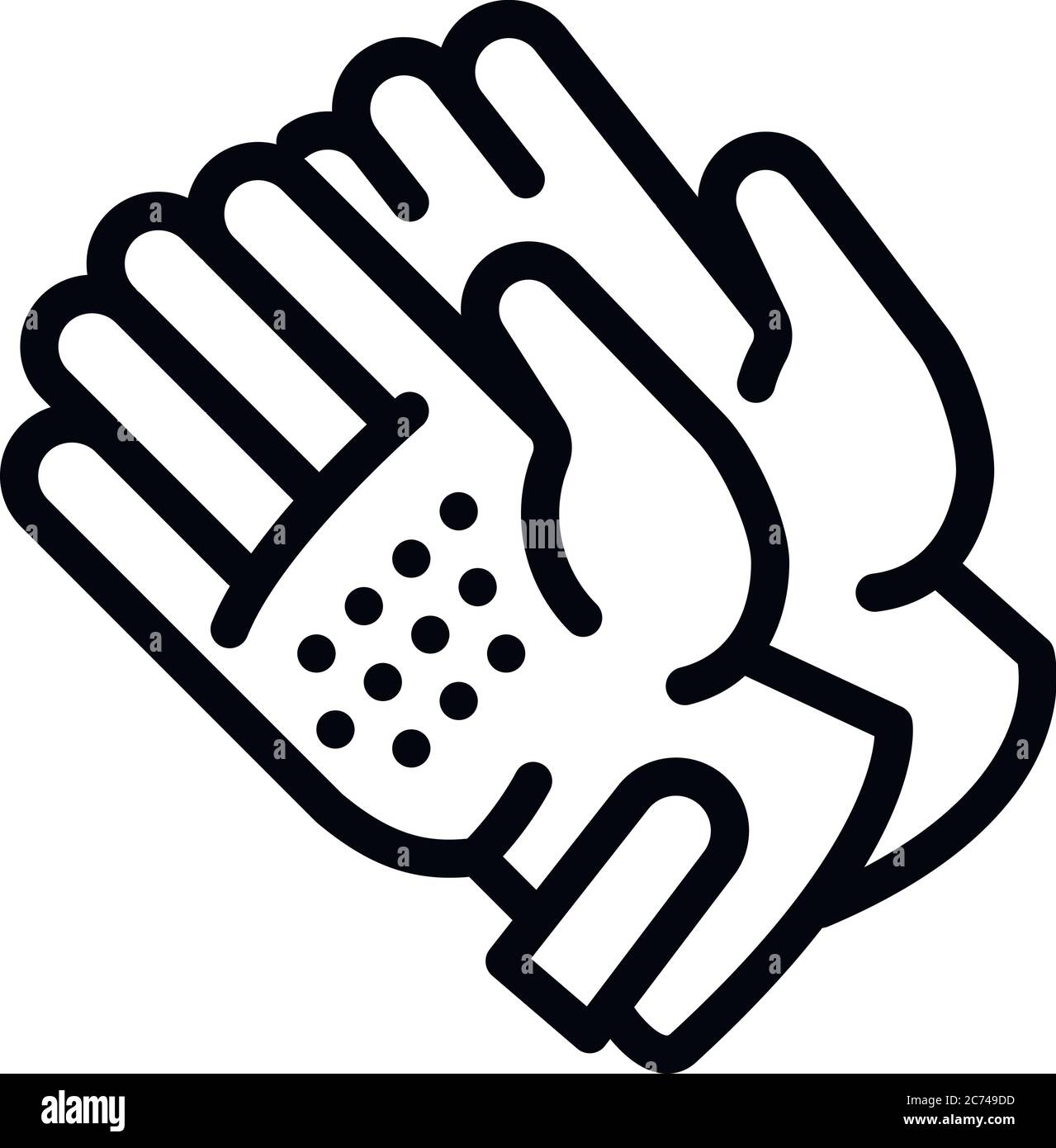 Ski gloves icon. Outline ski gloves vector icon for web design isolated ...