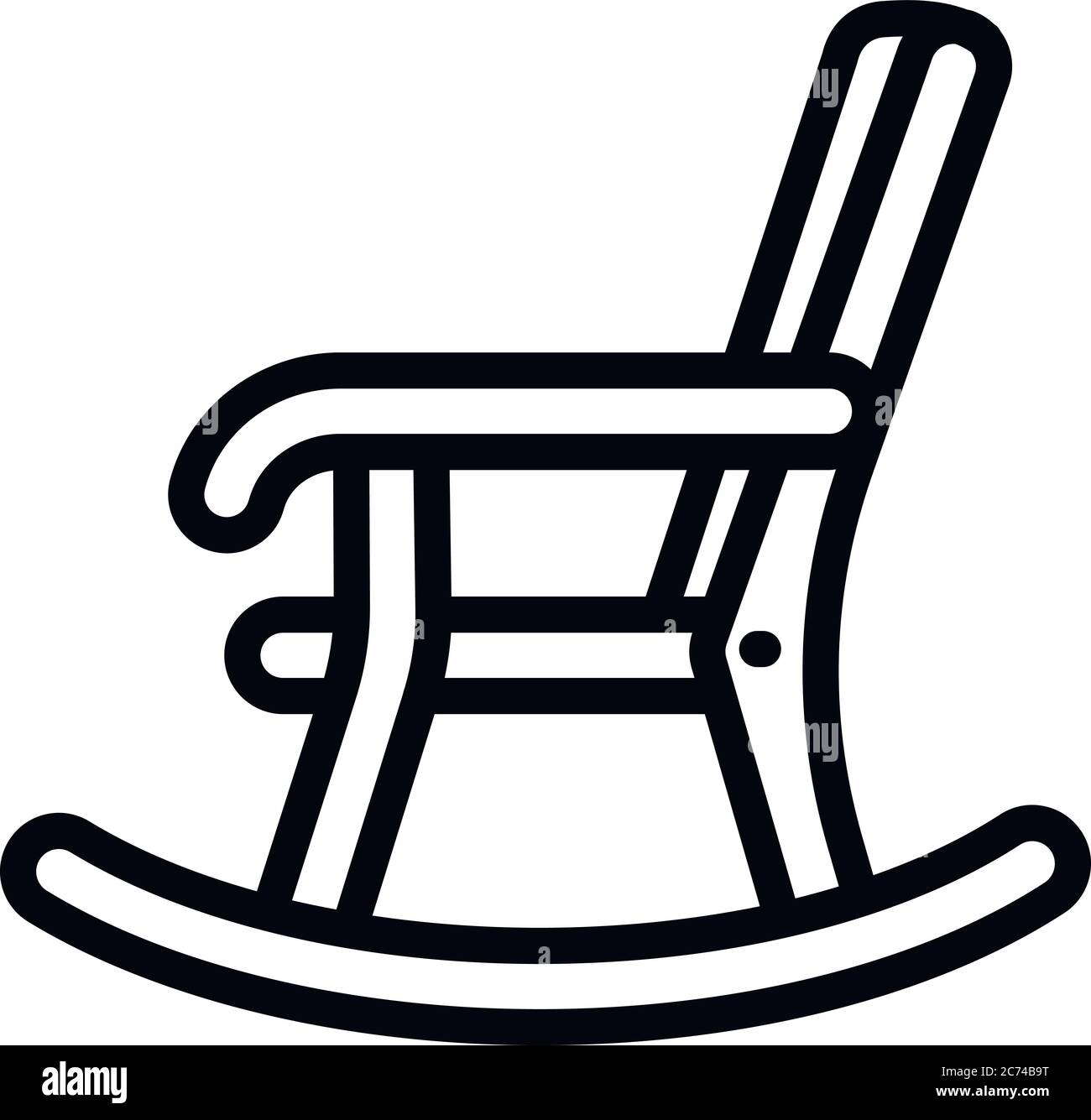 Old antique rocking chair on Black and White Stock Photos & Images - Alamy