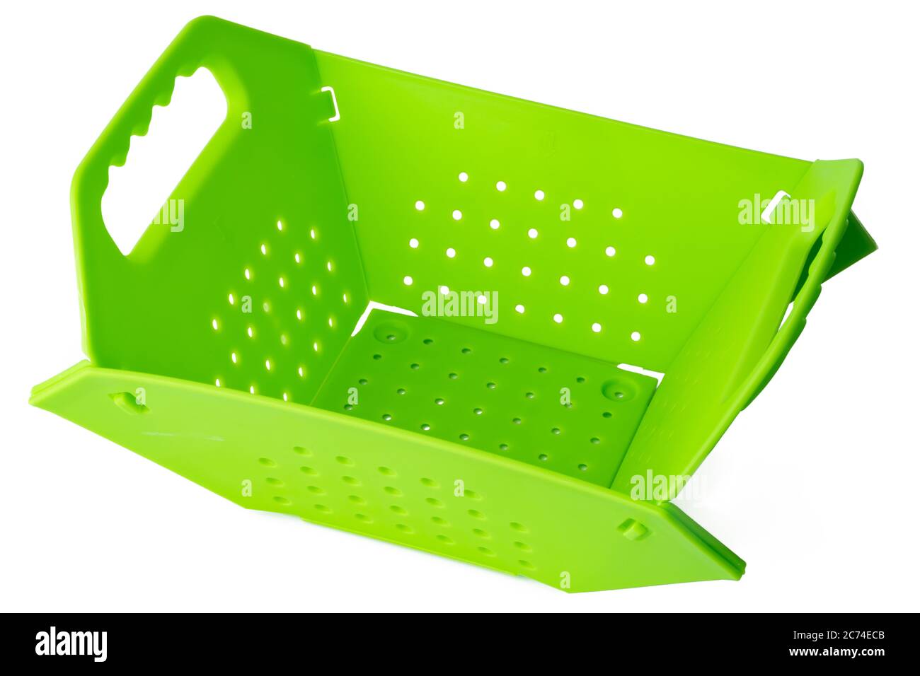 New plastic kitchen colander isolated on white Stock Photo Alamy