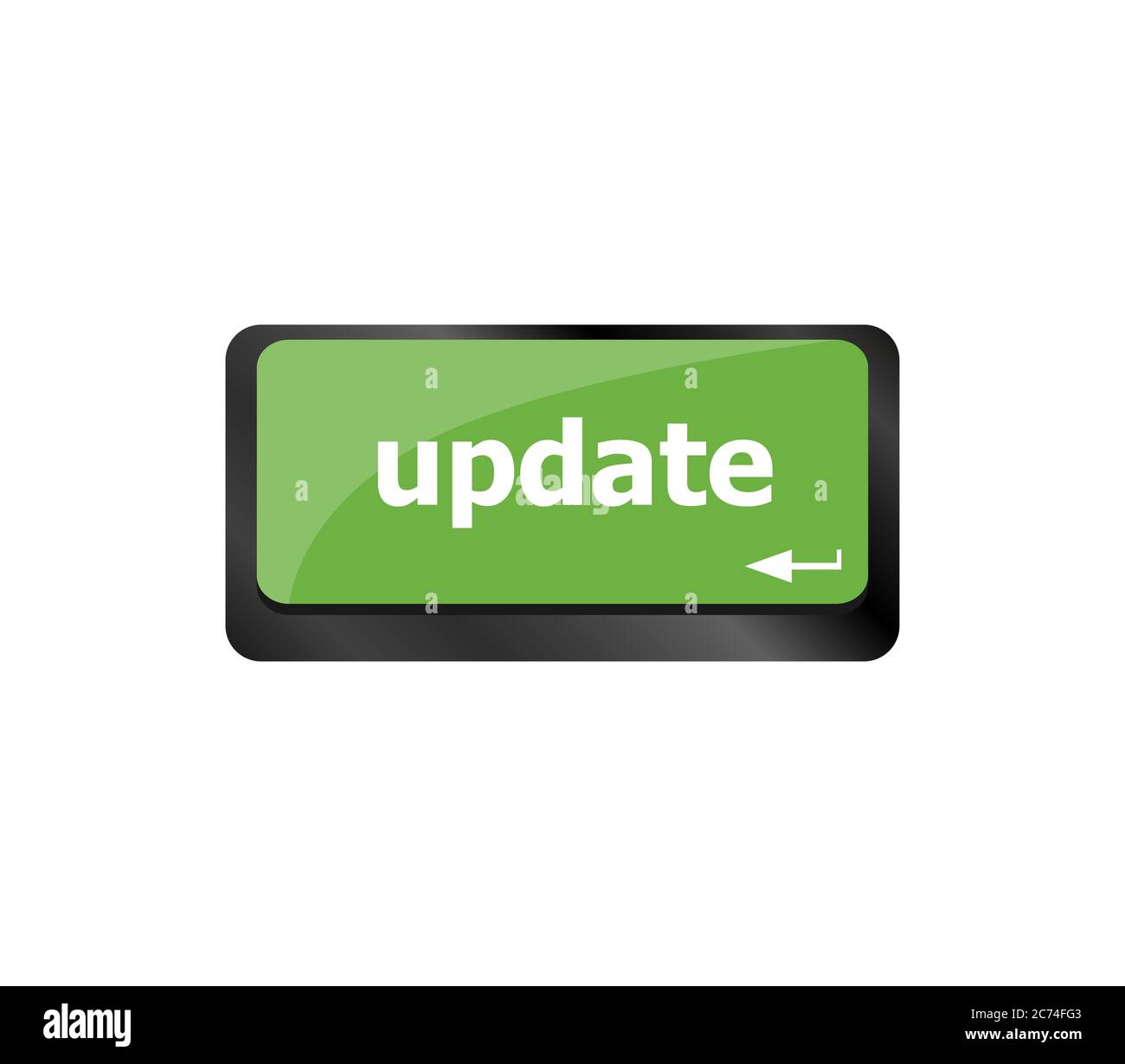 computer keyboard keys with update word on it Stock Photo