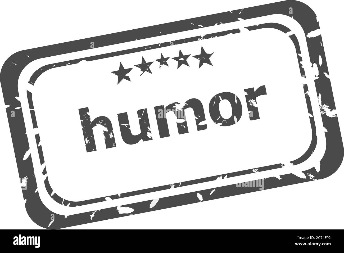 humor grunge rubber stamp isolated on white background Stock Photo
