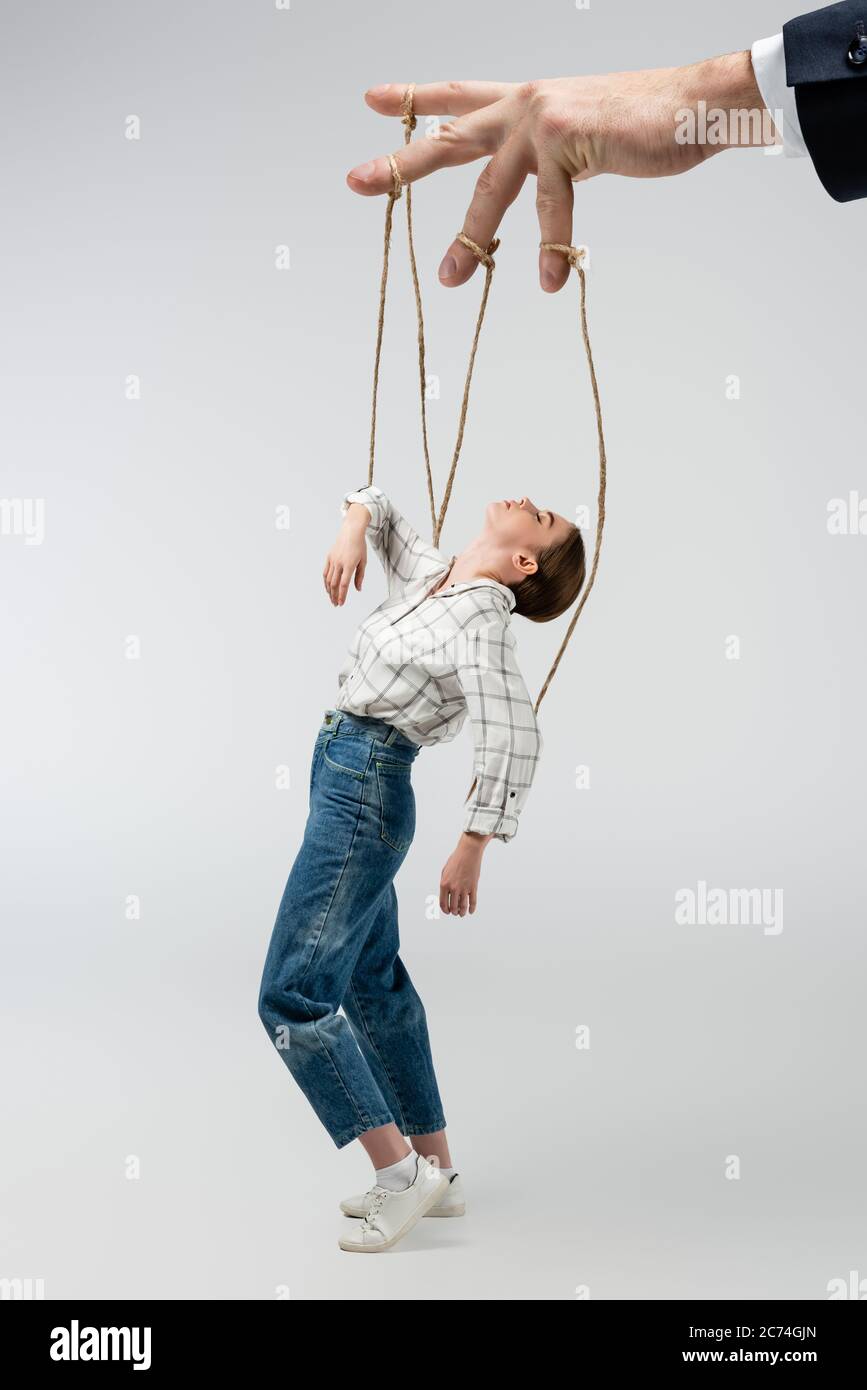 Puppeteer manipulate woman on ropes 21468970 PNG