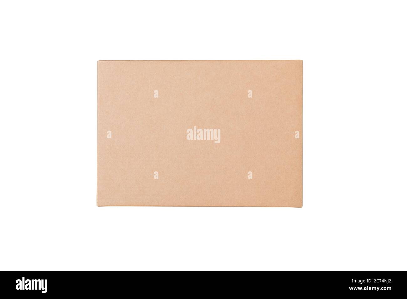 Kraft brown rectangular gift box isolate on white background Stock ...