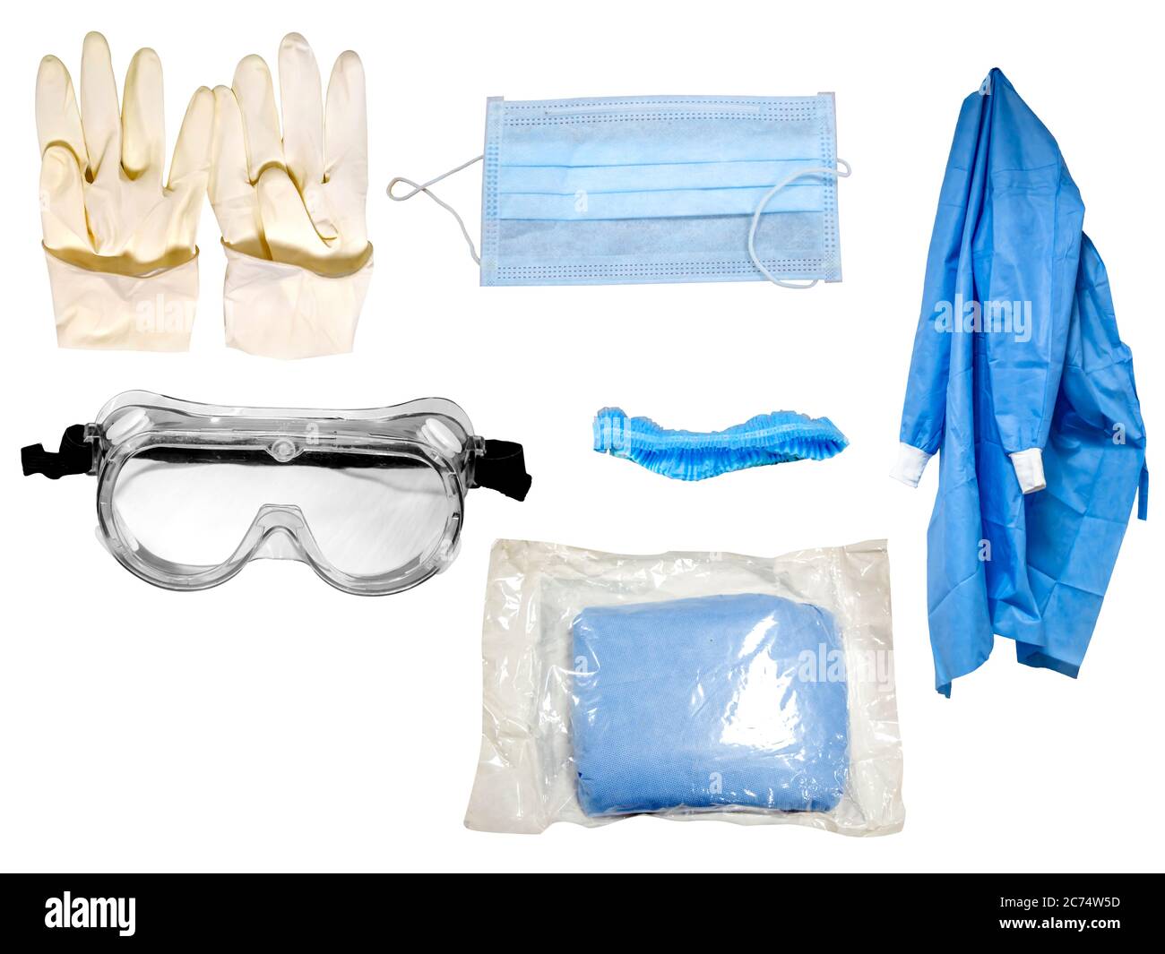 Personal Protective Equipment (PPE) Kit for Hospitals for Corona virus prevention Stock Photo
