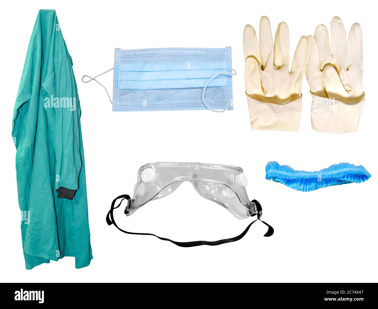 Personal Protective Equipment (PPE) Kit for Hospitals for Corona virus prevention Stock Photo