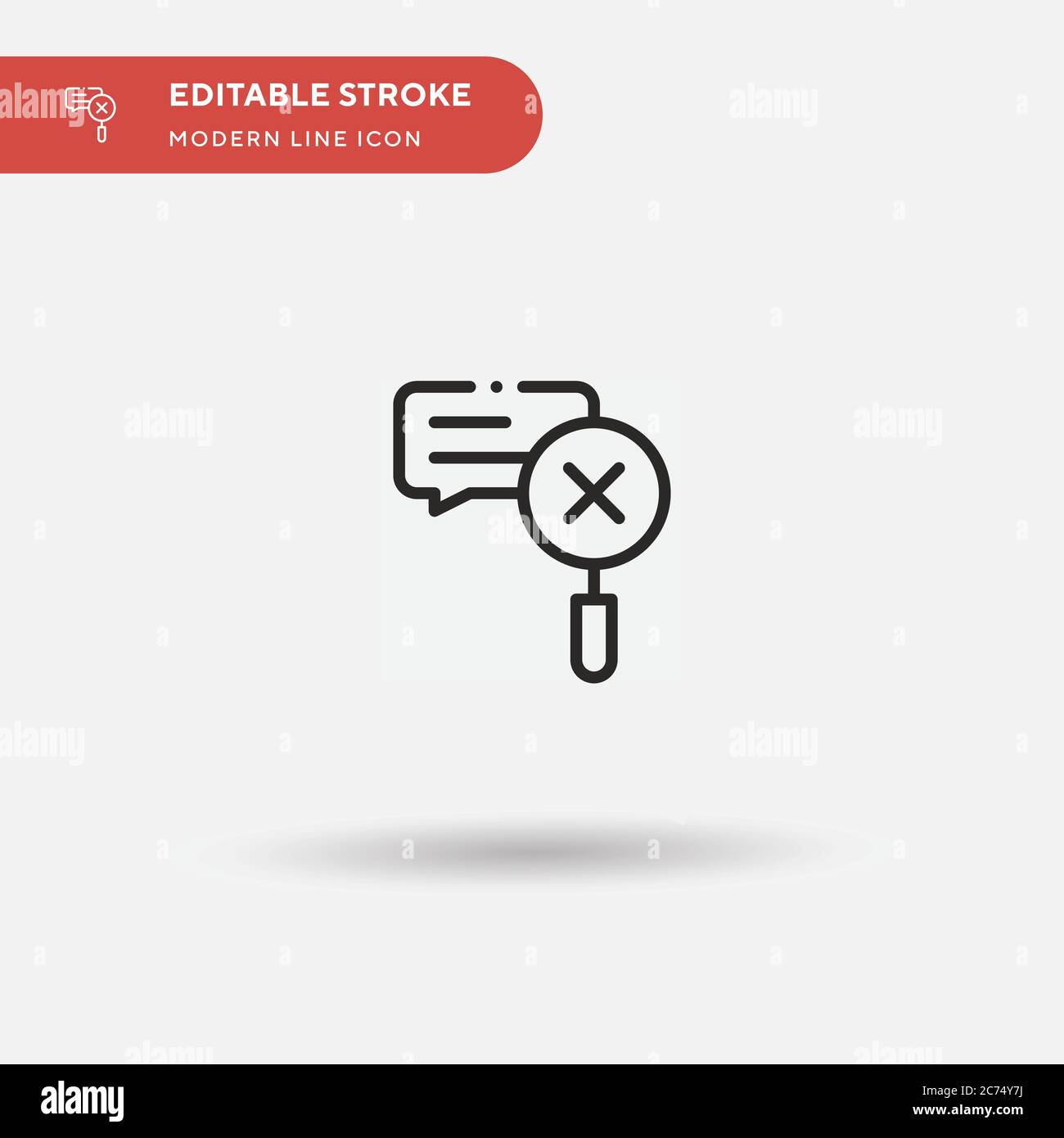 Search Simple vector icon. Illustration symbol design template for web mobile UI element. Perfect color modern pictogram on editable stroke. Search icons for your business project Stock Vector