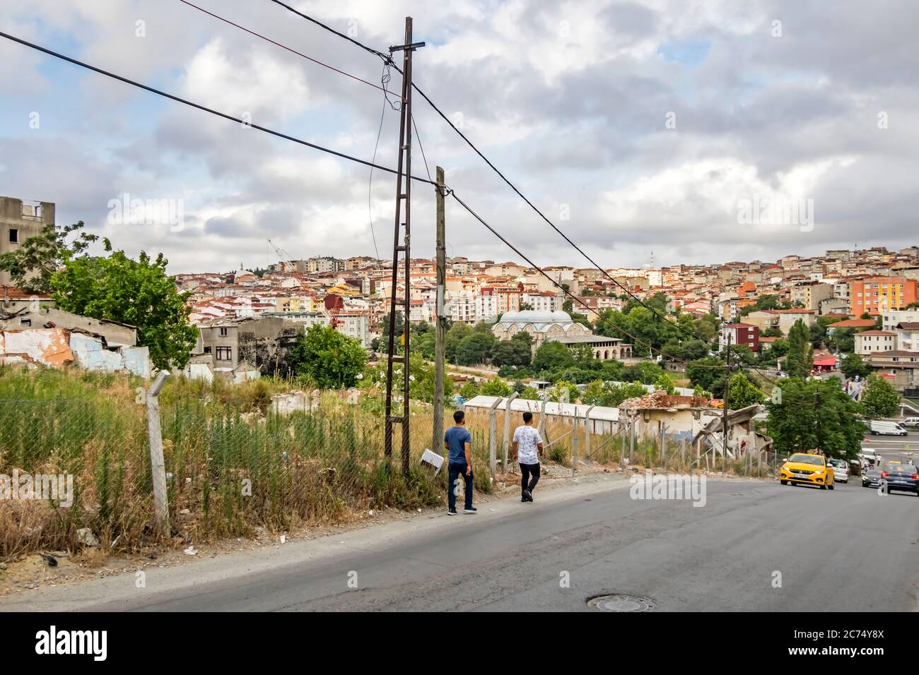 kasimpasa,istanbul,turkeyjuly 13,2020. general view from the kasimpasa