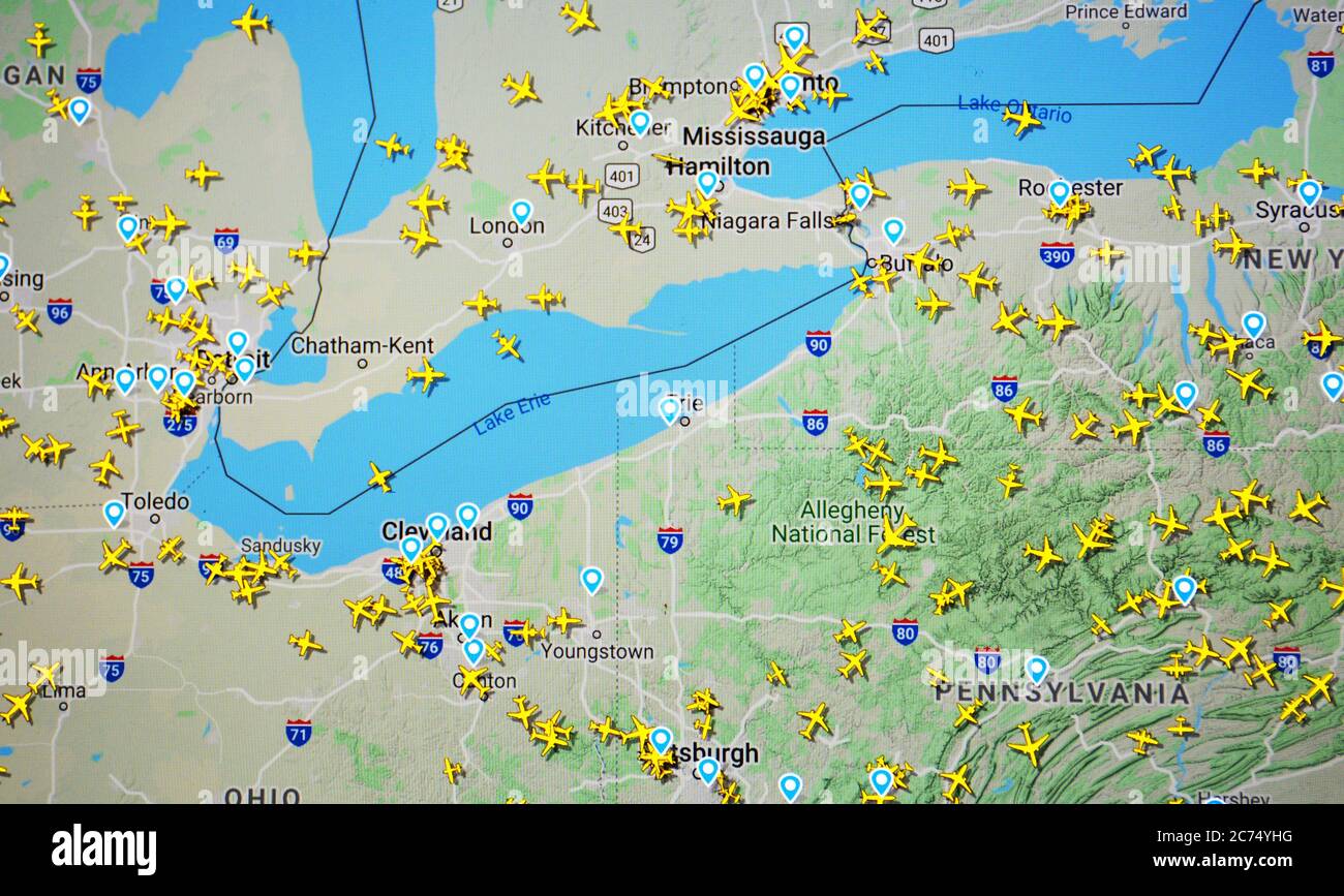 Map international airport toronto hi-res stock photography and images ...