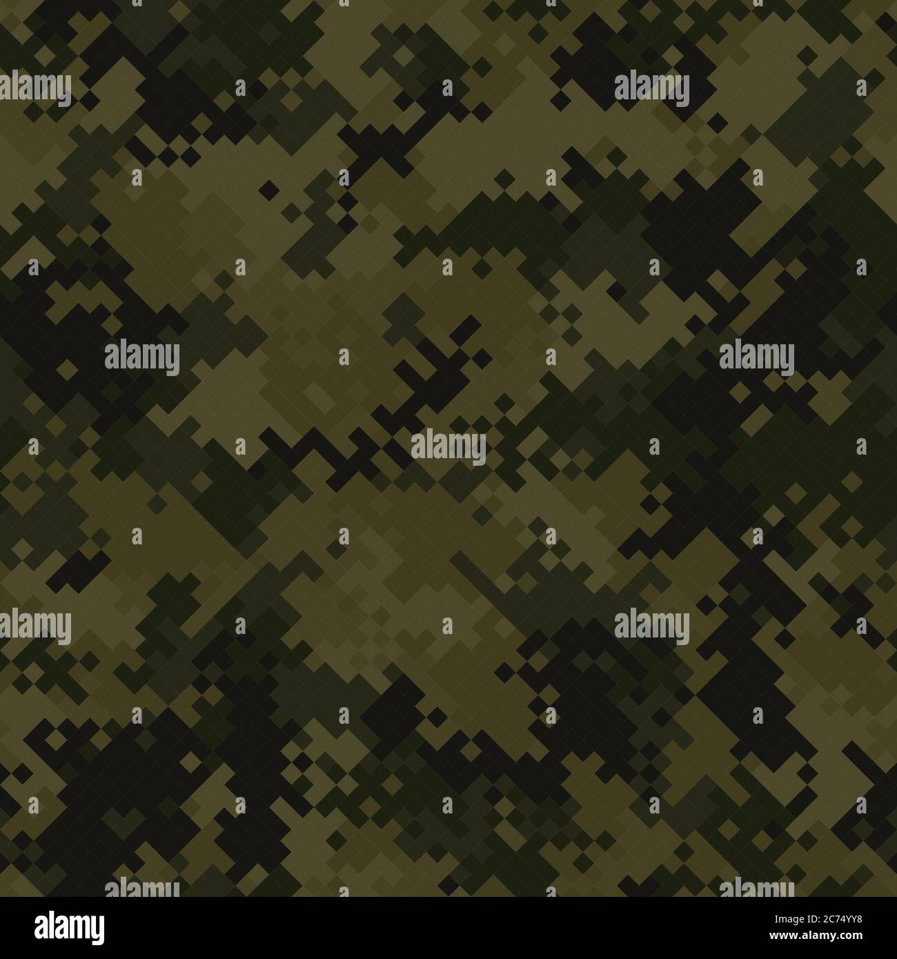 Seamless digital woodland pixel camo texture vector for army textile ...