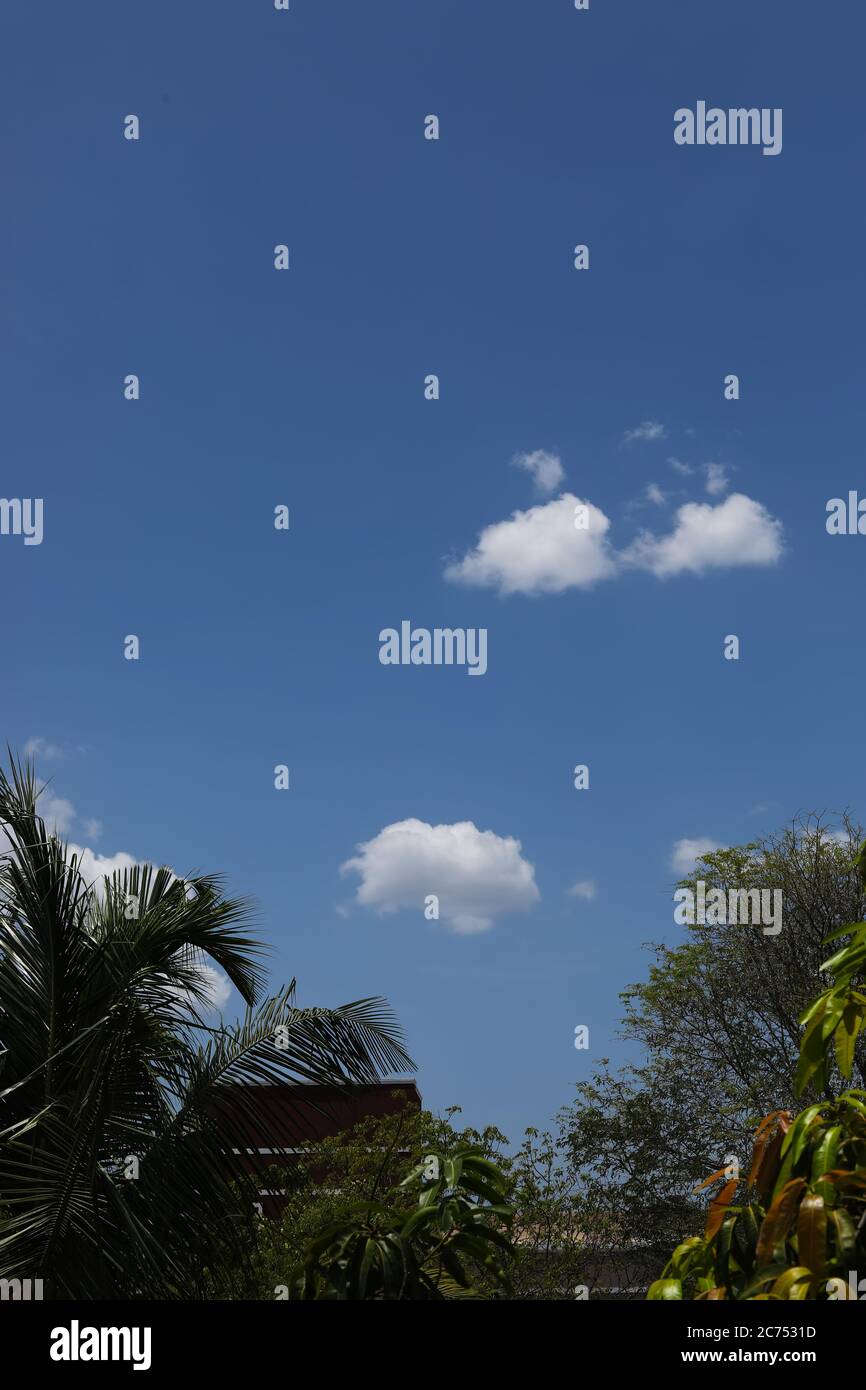 white cloud with blue sky backgrounds Stock Photo