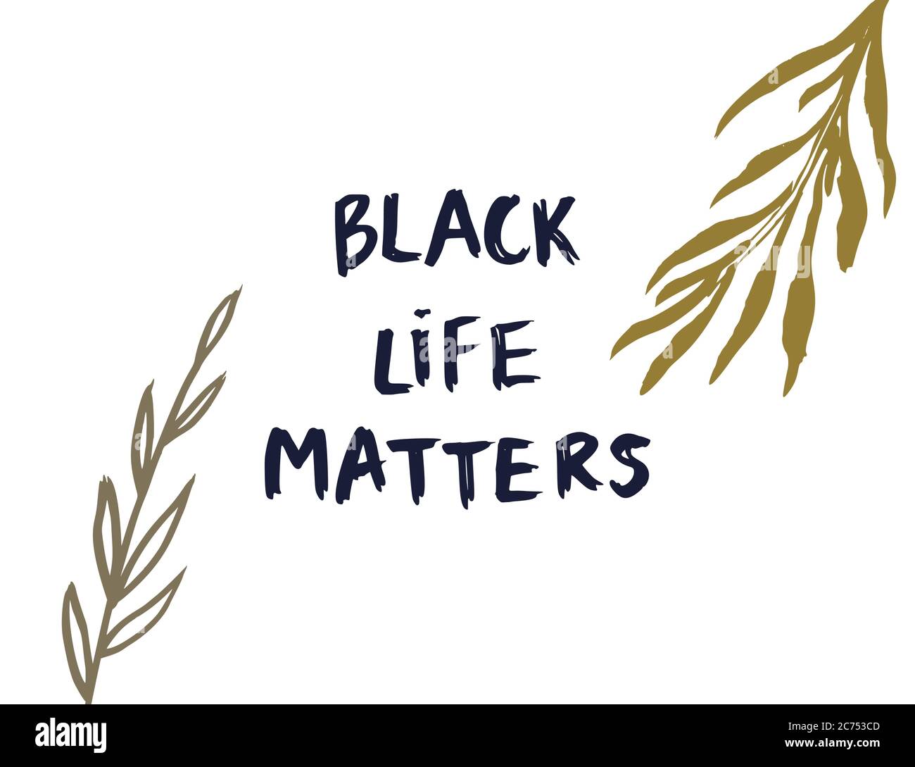 Black life matters. Vector lettering design poster. Hand drawn textured